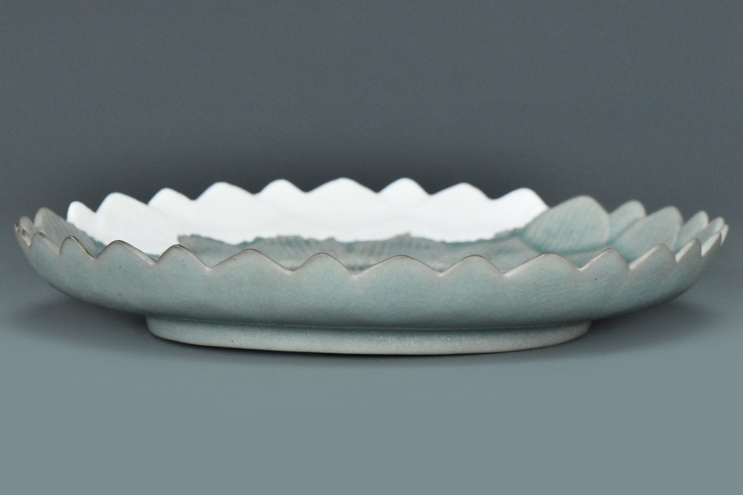 P837: Chinese Ruyao Carved Dish Song Dynasty Style