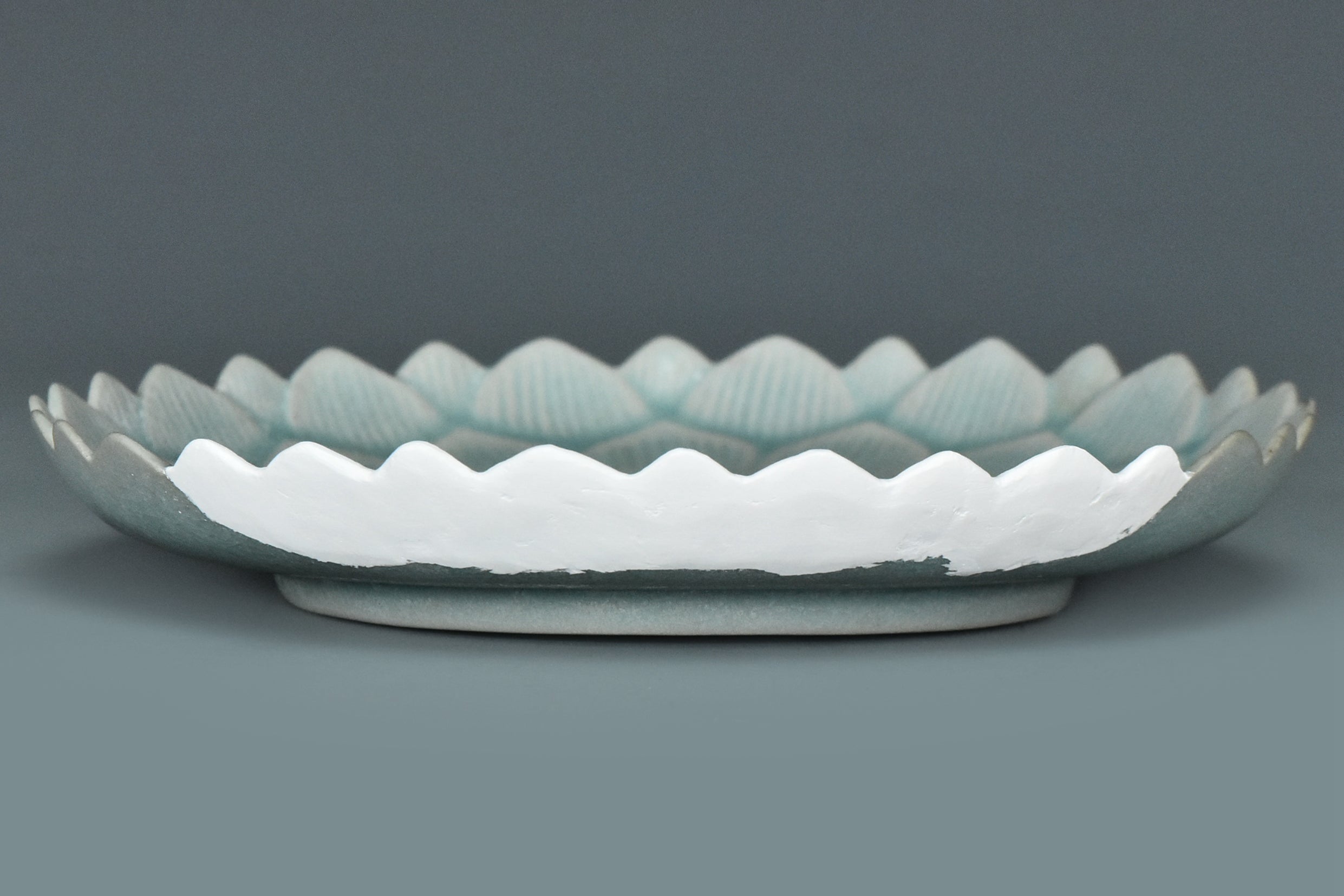 P837: Chinese Ruyao Carved Dish Song Dynasty Style