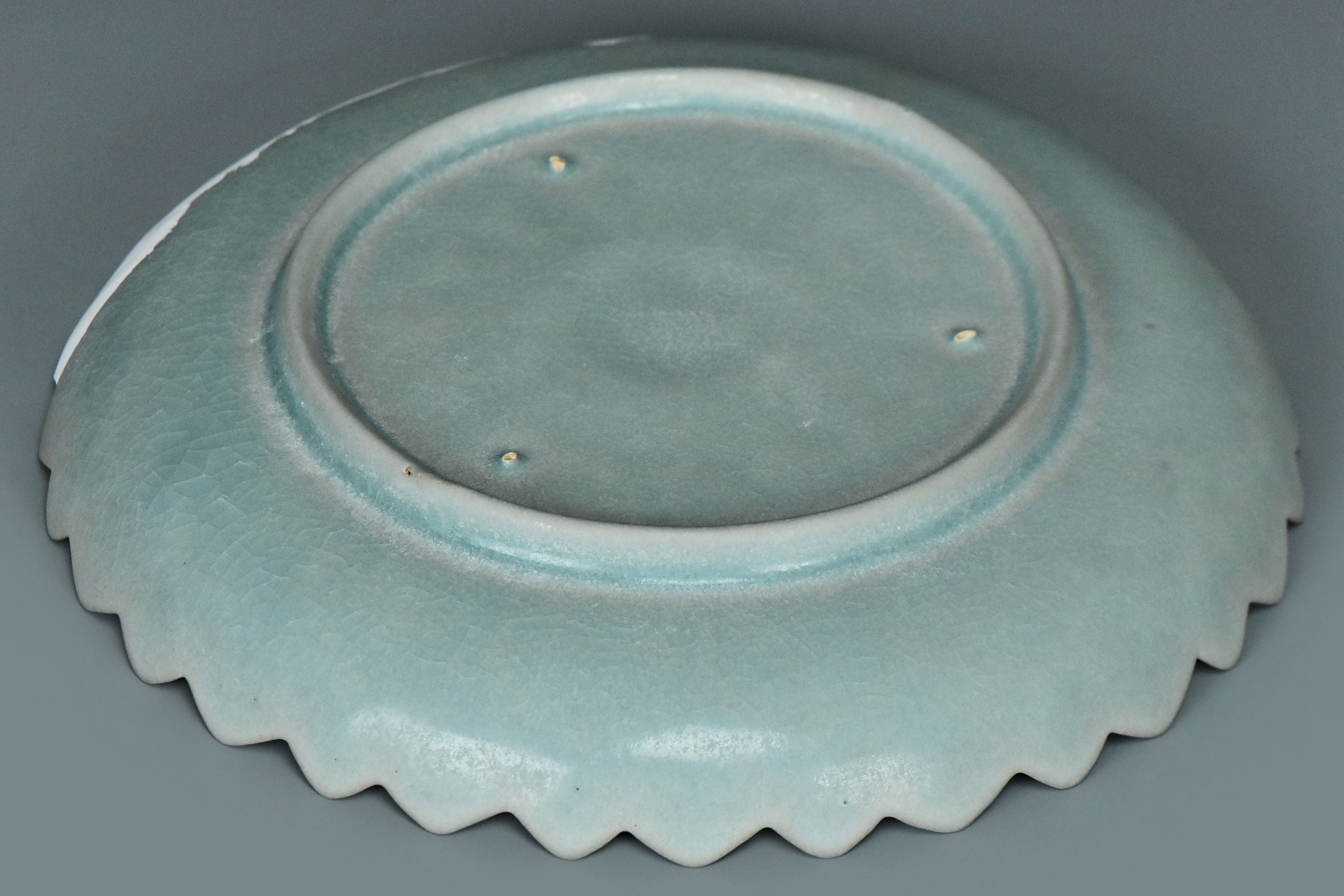 P837: Chinese Ruyao Carved Dish Song Dynasty Style