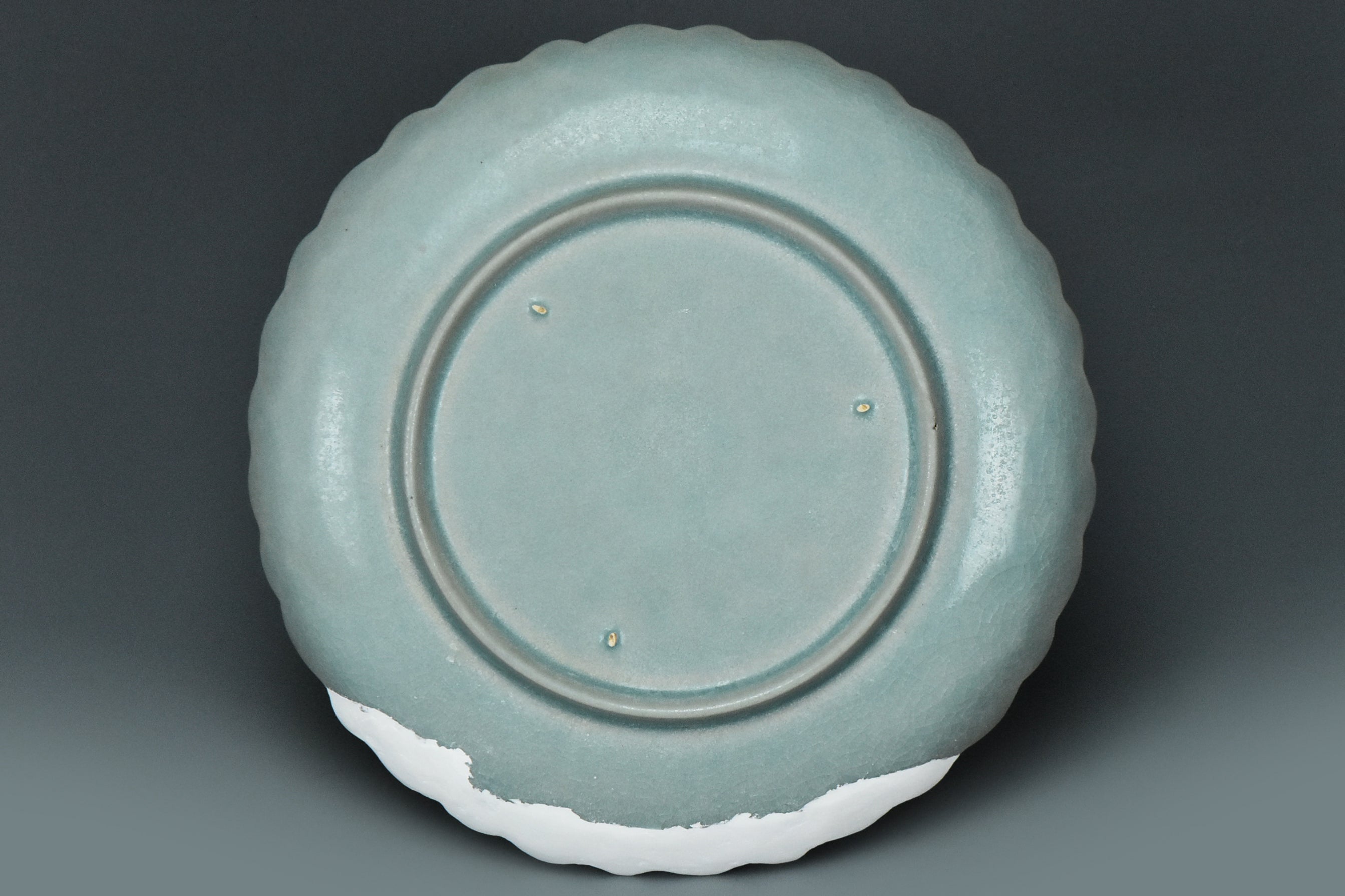 P837: Chinese Ruyao Carved Dish Song Dynasty Style