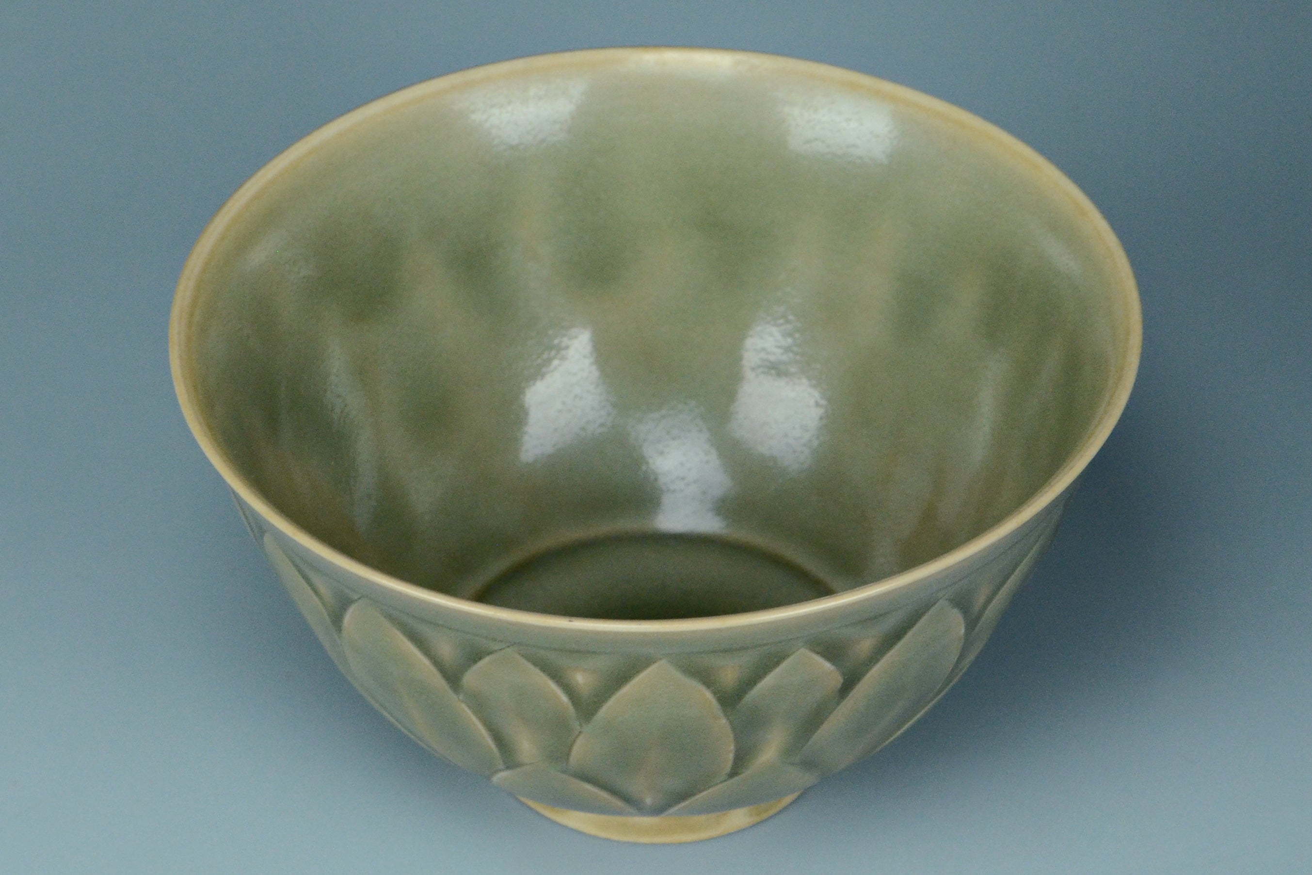 P943: Chinese Yaozhou Celadon Bowl Song Dynasty Style
