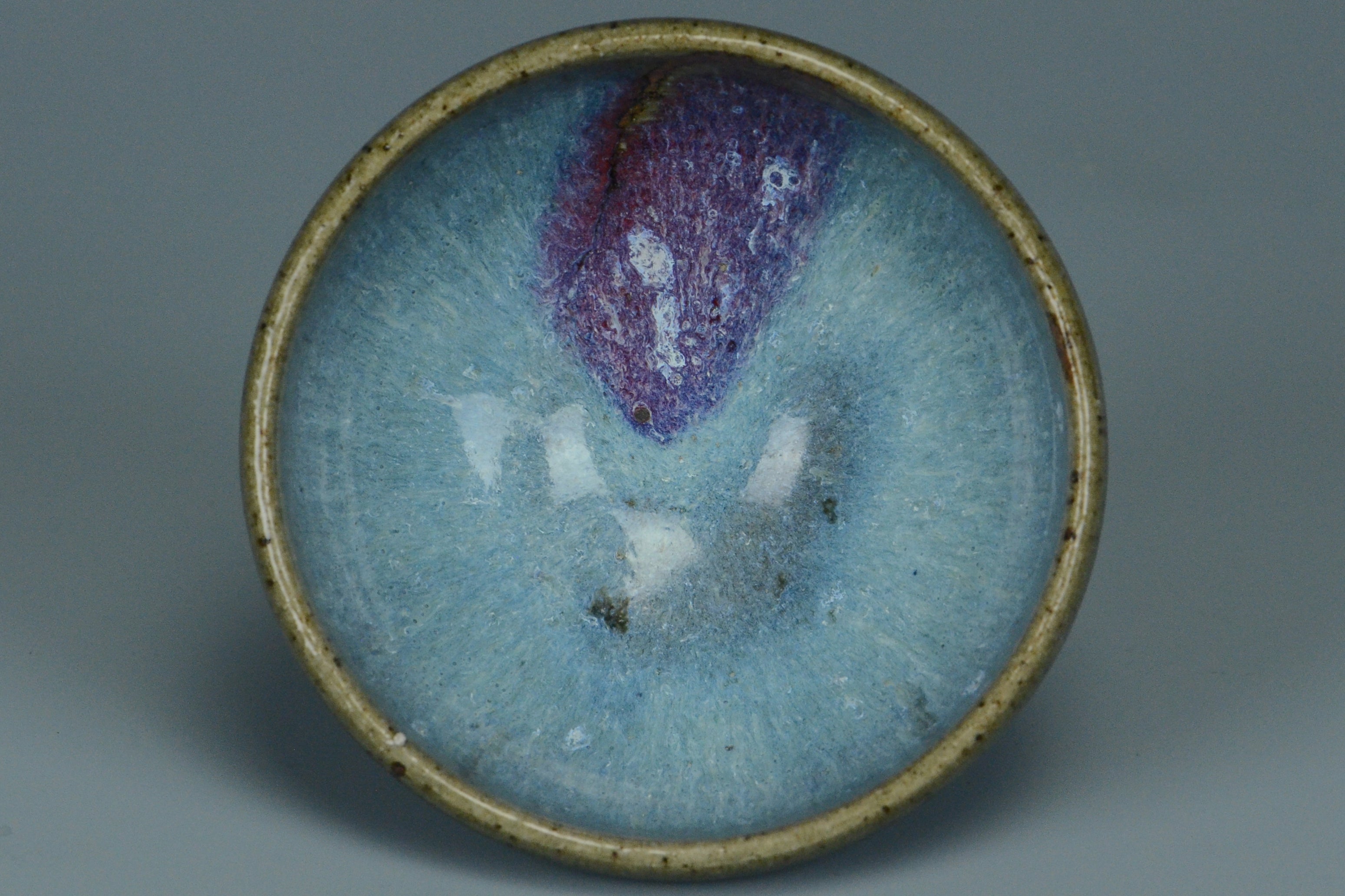 P944: Chinese Junyao Purple Splashed Bowl Song Dynasty Style