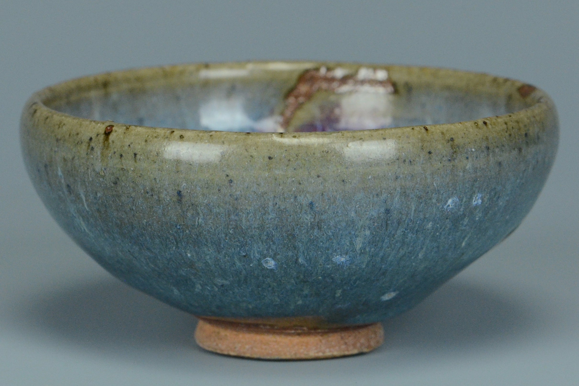 P944: Chinese Junyao Purple Splashed Bowl Song Dynasty Style