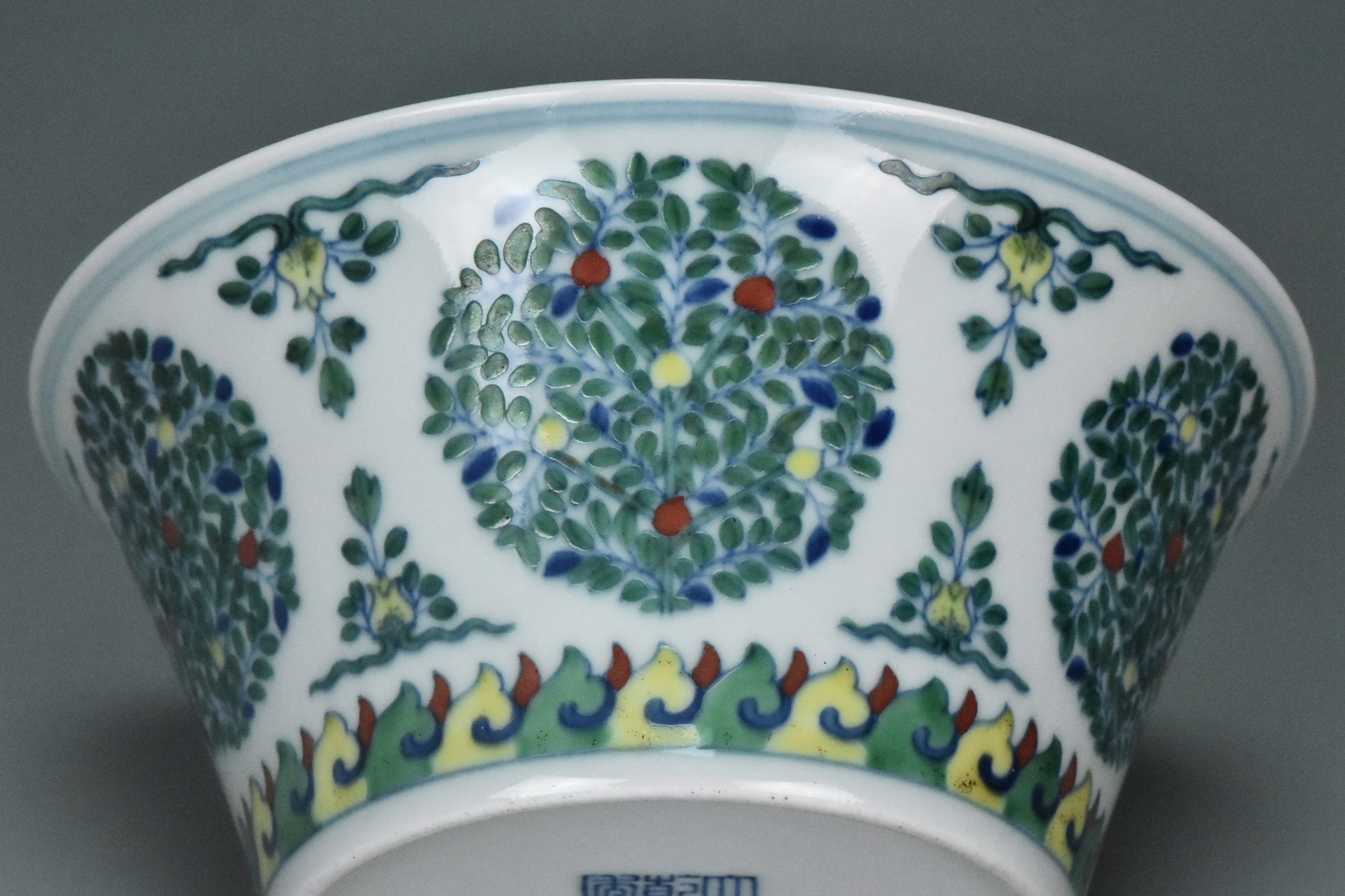 P999: Chinese Doucai Bowl Qianlong Mark Qing Dynasty Style