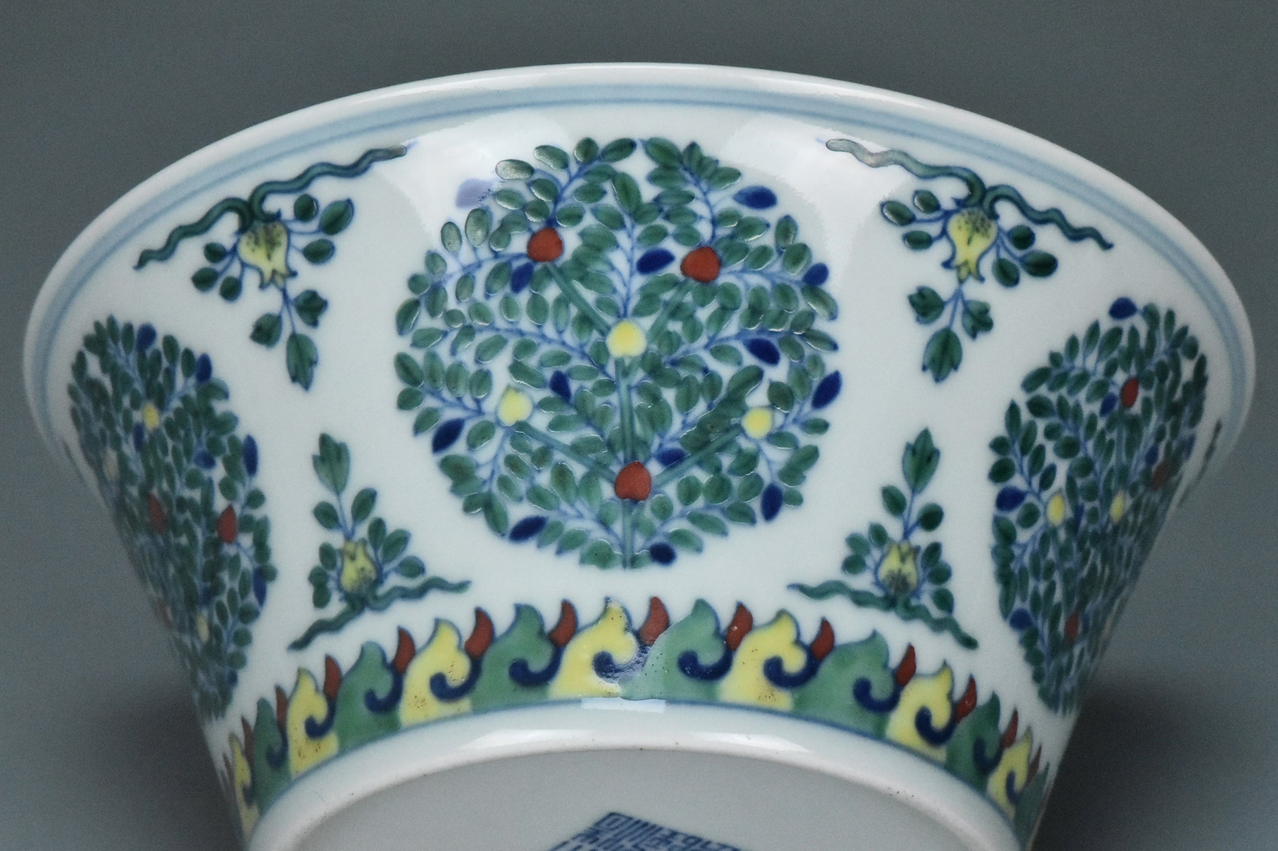 P999: Chinese Doucai Bowl Qianlong Mark Qing Dynasty Style