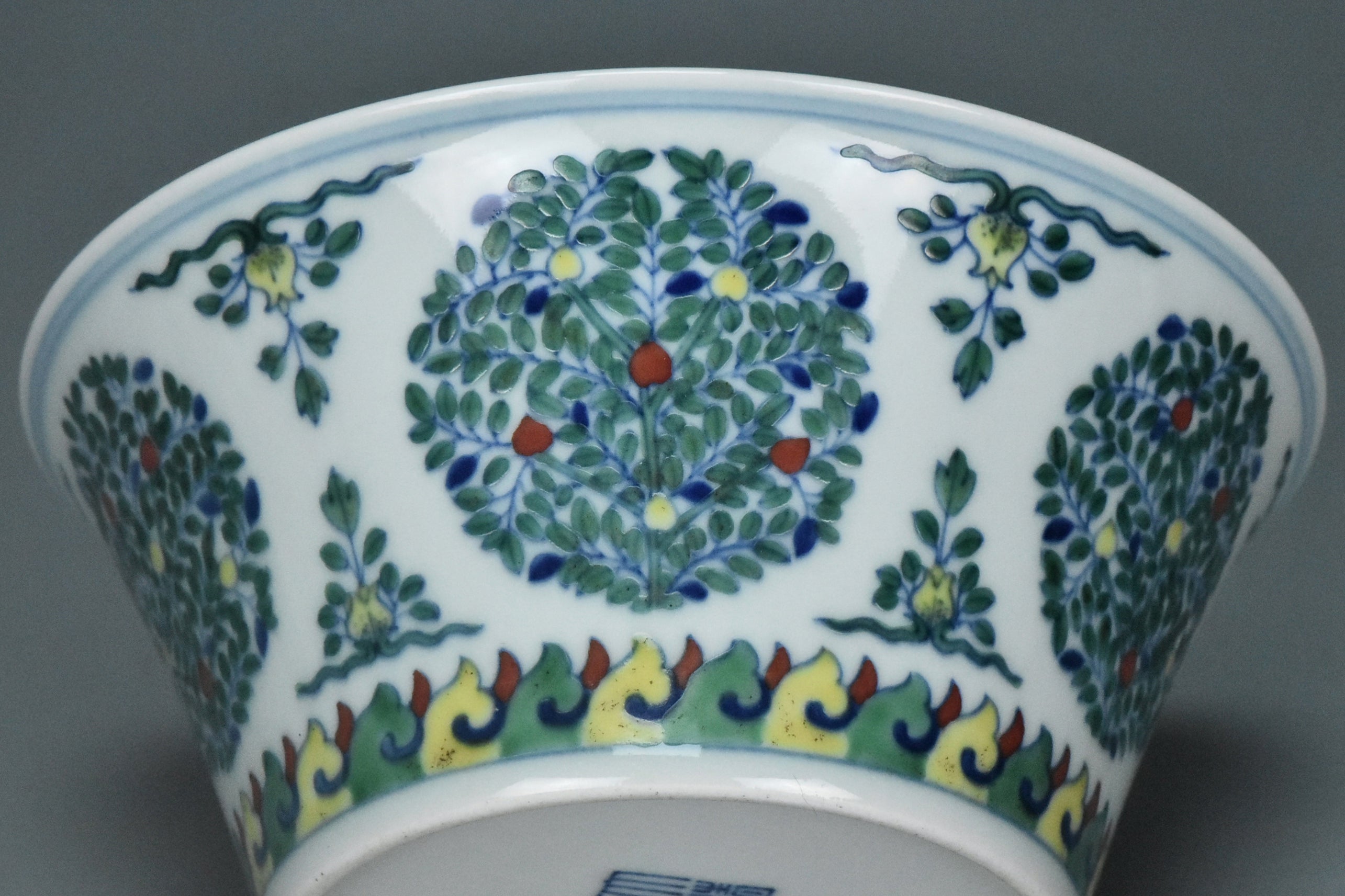 P999: Chinese Doucai Bowl Qianlong Mark Qing Dynasty Style