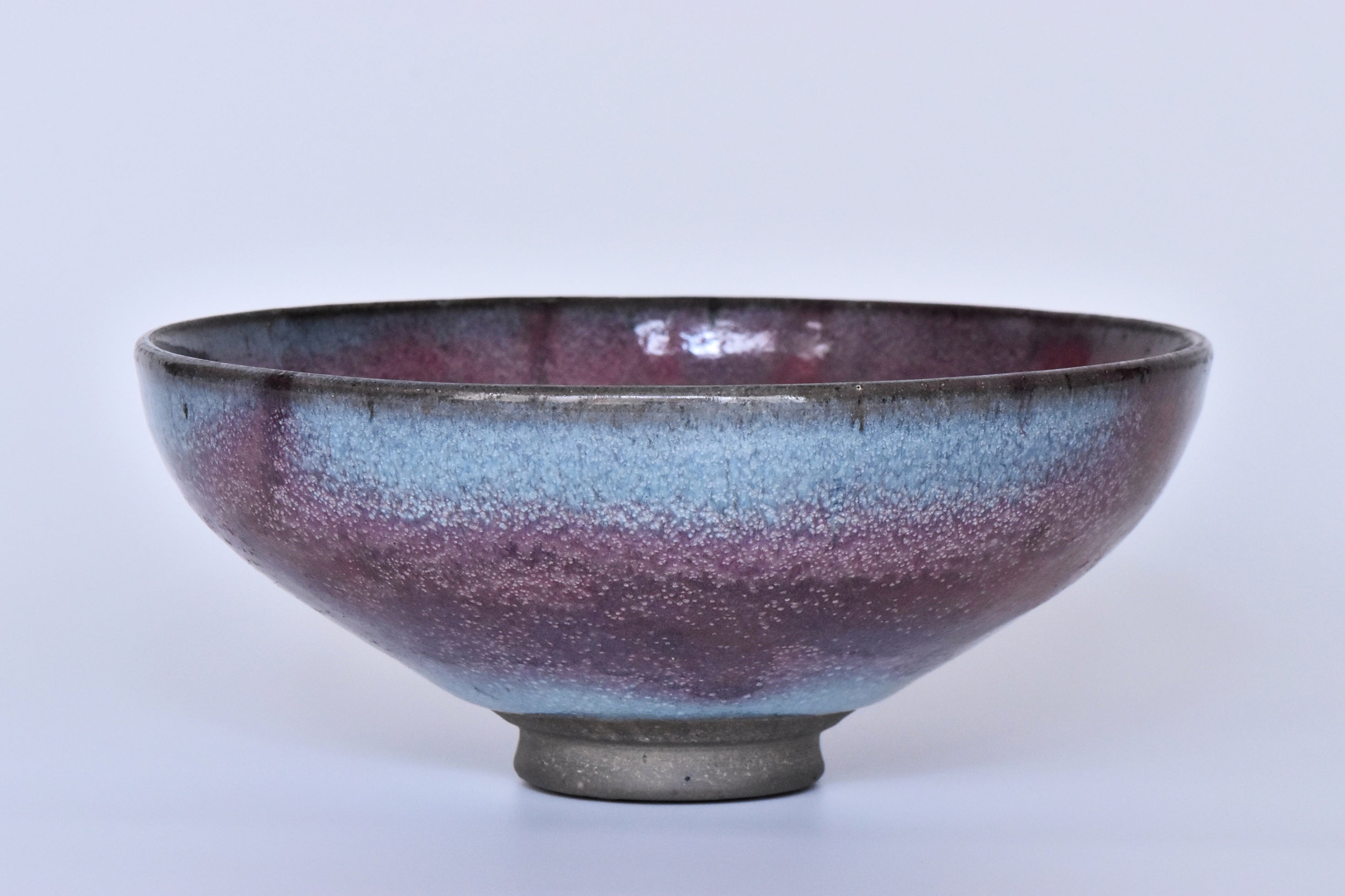 R021: Chinese Junyao Purple Splashed Bowl Yuan Dynasty Style