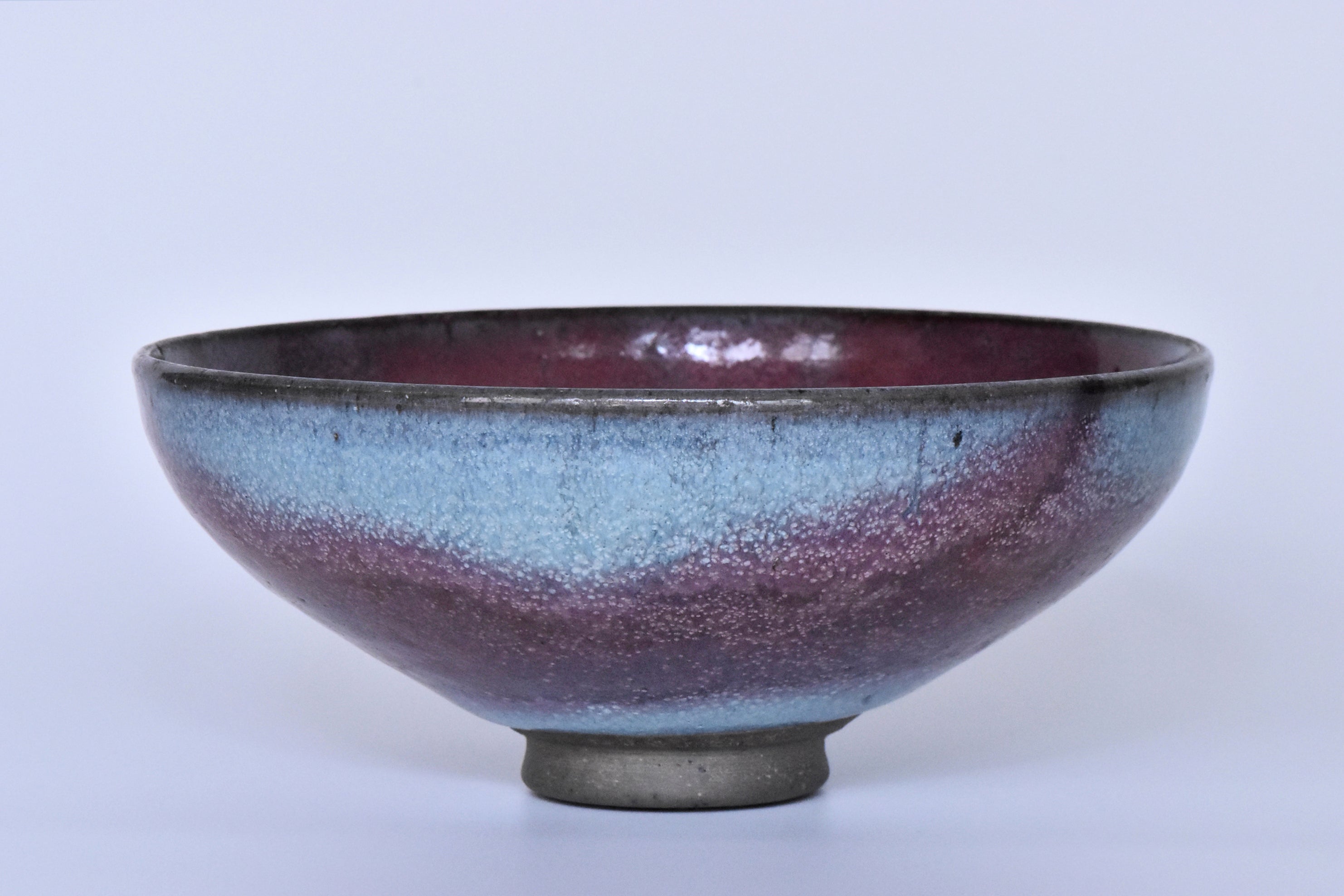 R021: Chinese Junyao Purple Splashed Bowl Yuan Dynasty Style