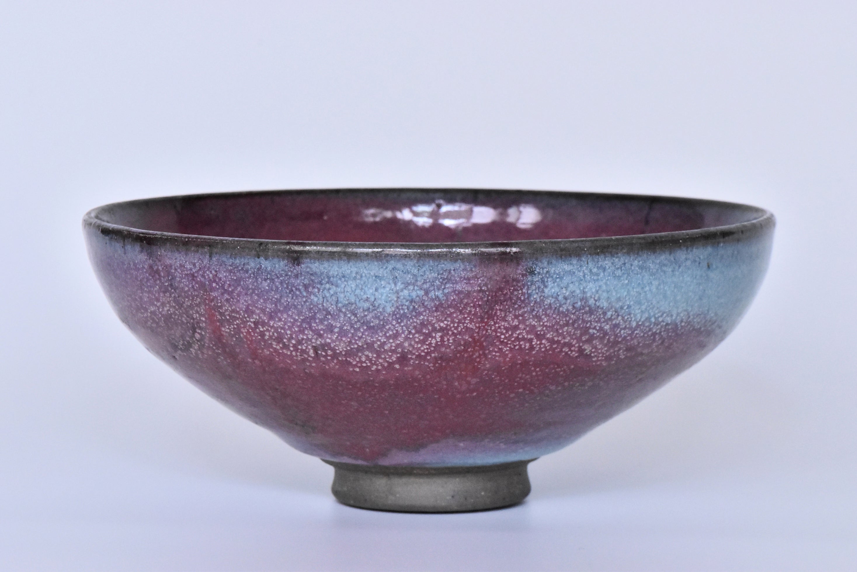 R021: Chinese Junyao Purple Splashed Bowl Yuan Dynasty Style