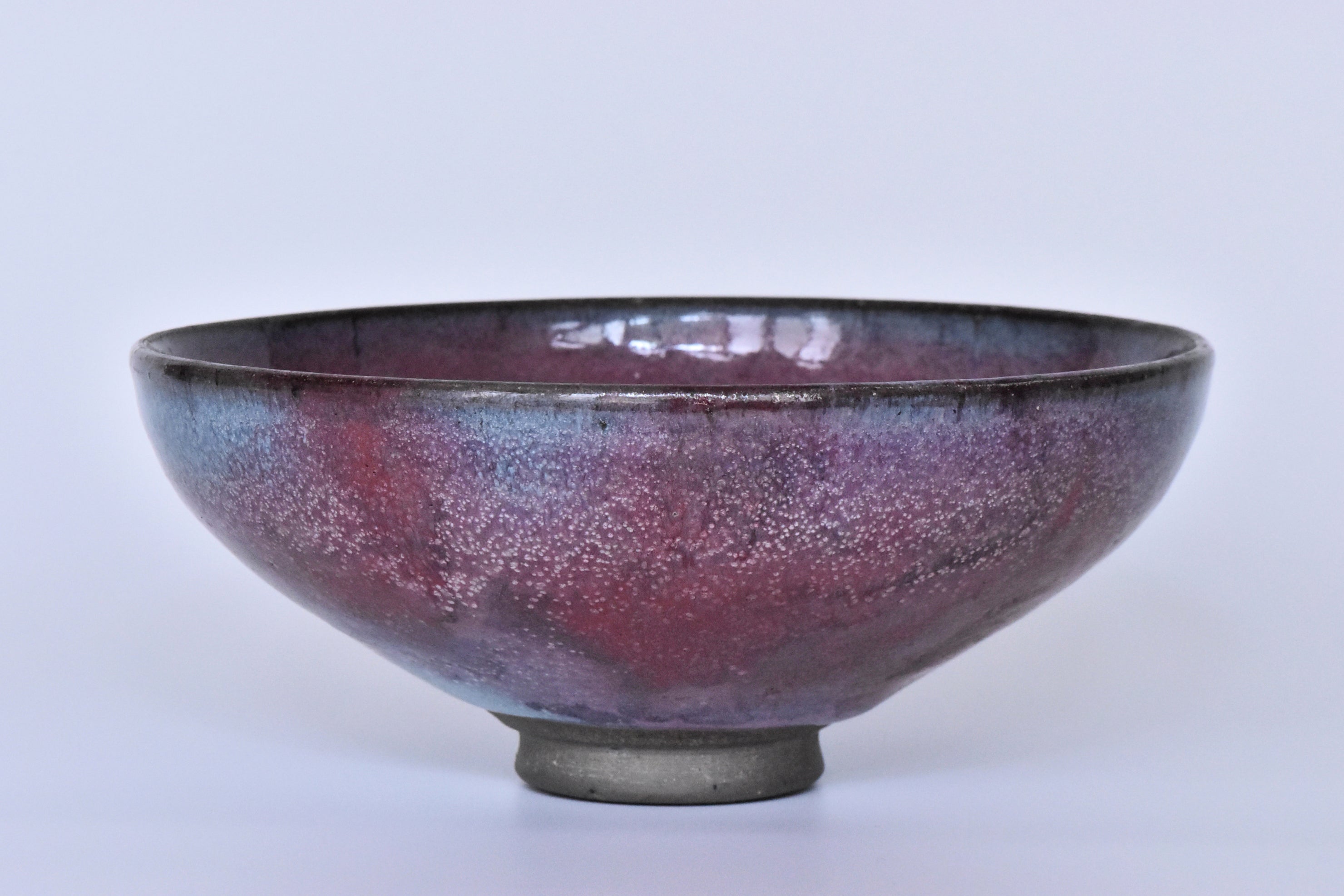 R021: Chinese Junyao Purple Splashed Bowl Yuan Dynasty Style
