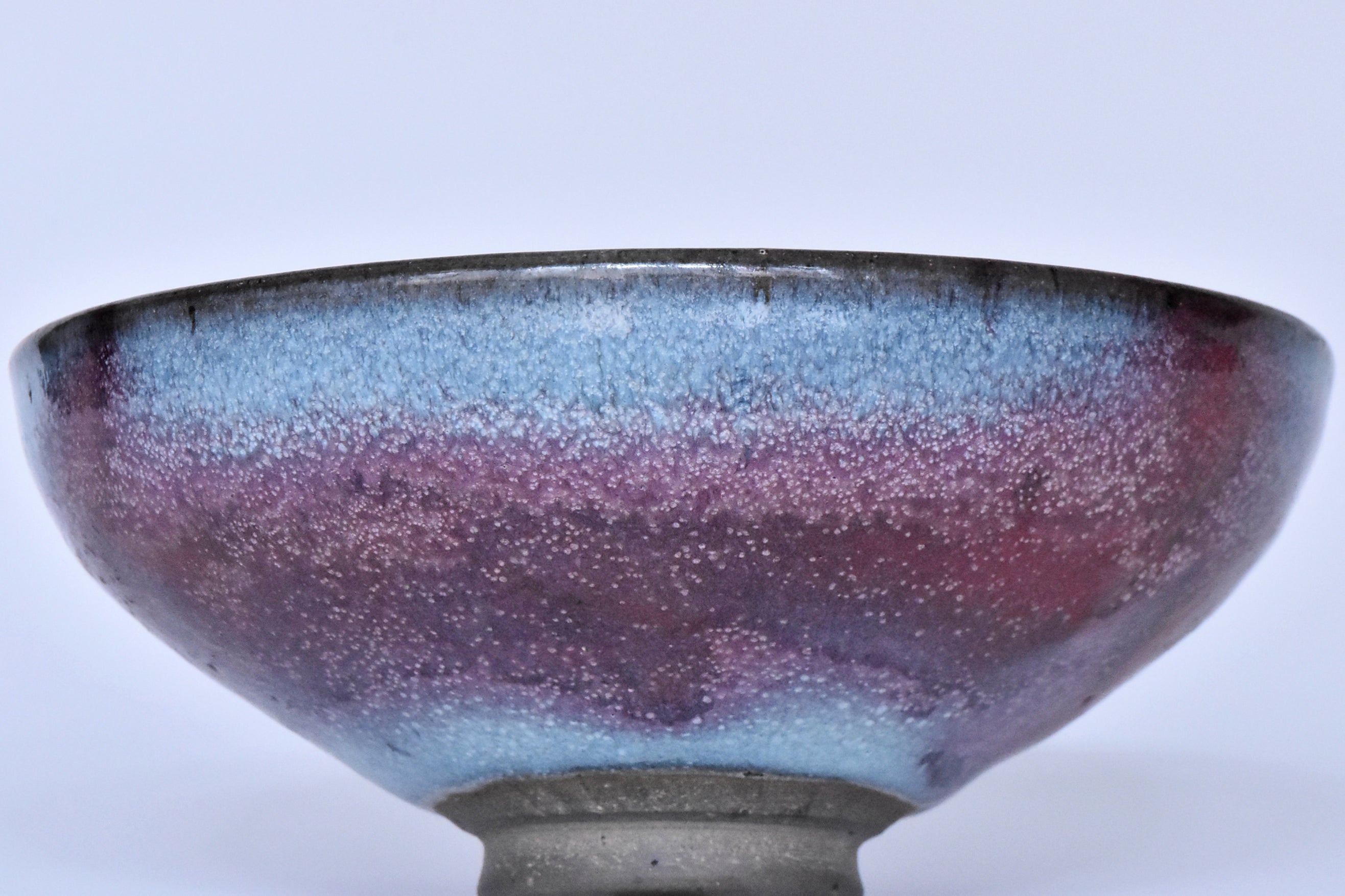 R021: Chinese Junyao Purple Splashed Bowl Yuan Dynasty Style
