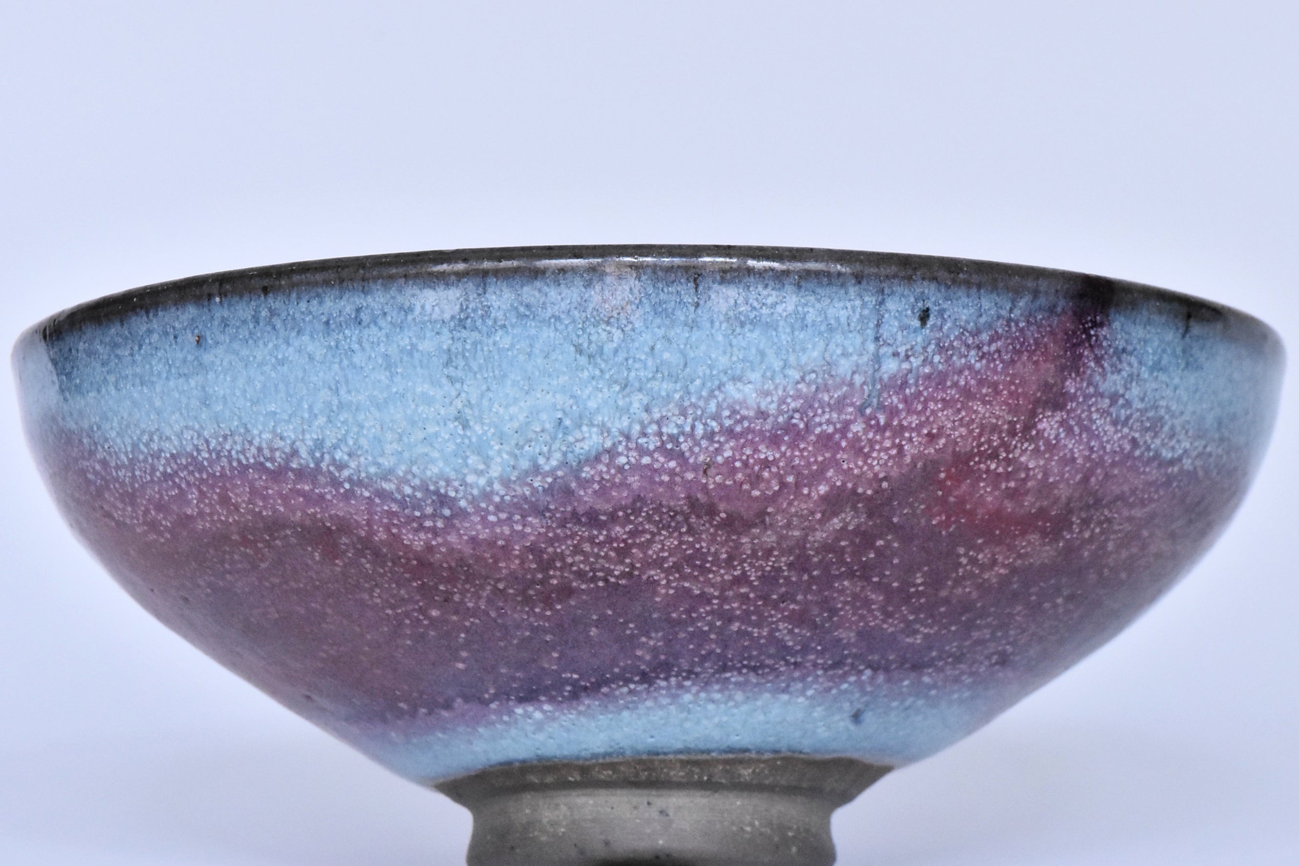R021: Chinese Junyao Purple Splashed Bowl Yuan Dynasty Style