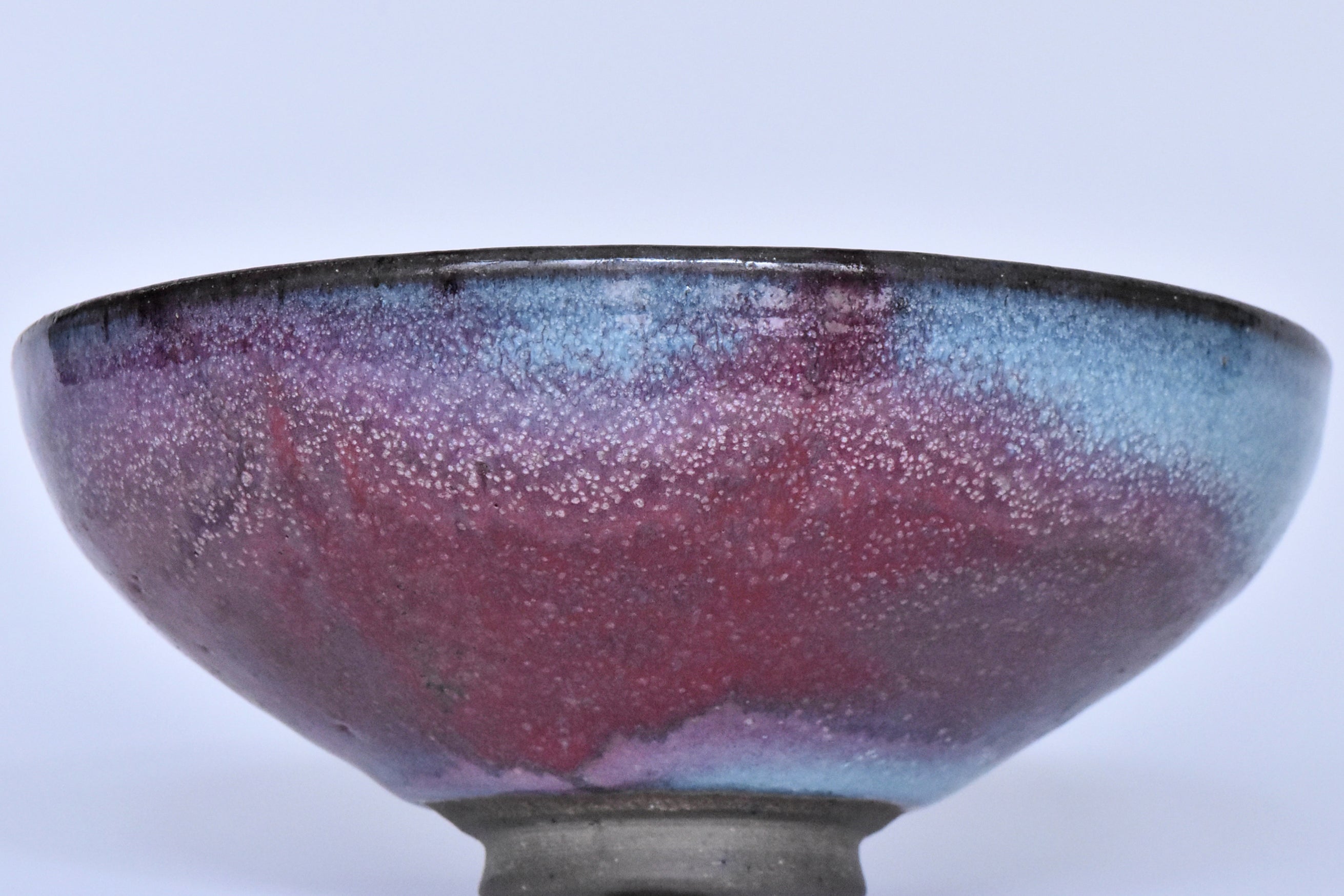 R021: Chinese Junyao Purple Splashed Bowl Yuan Dynasty Style