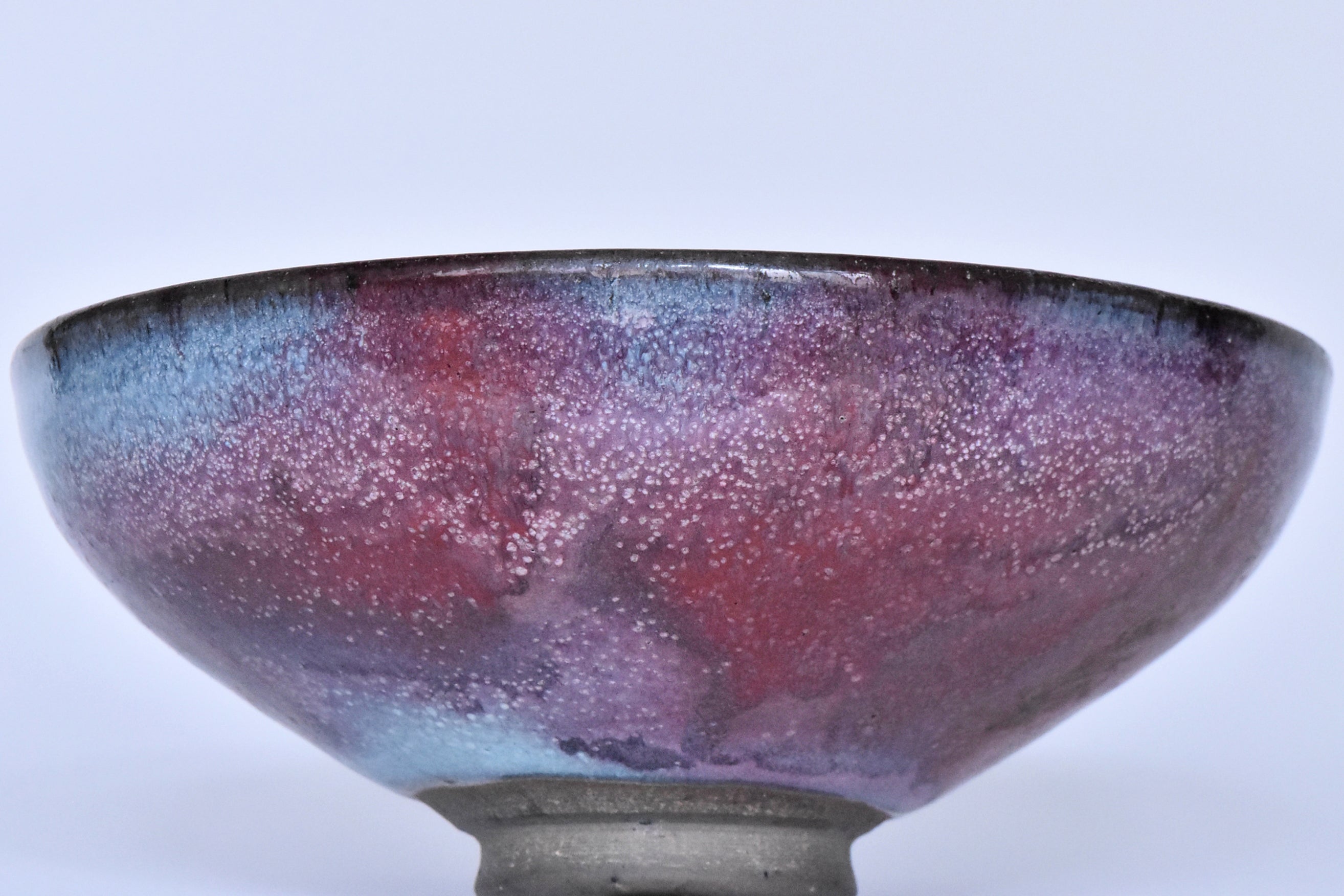 R021: Chinese Junyao Purple Splashed Bowl Yuan Dynasty Style