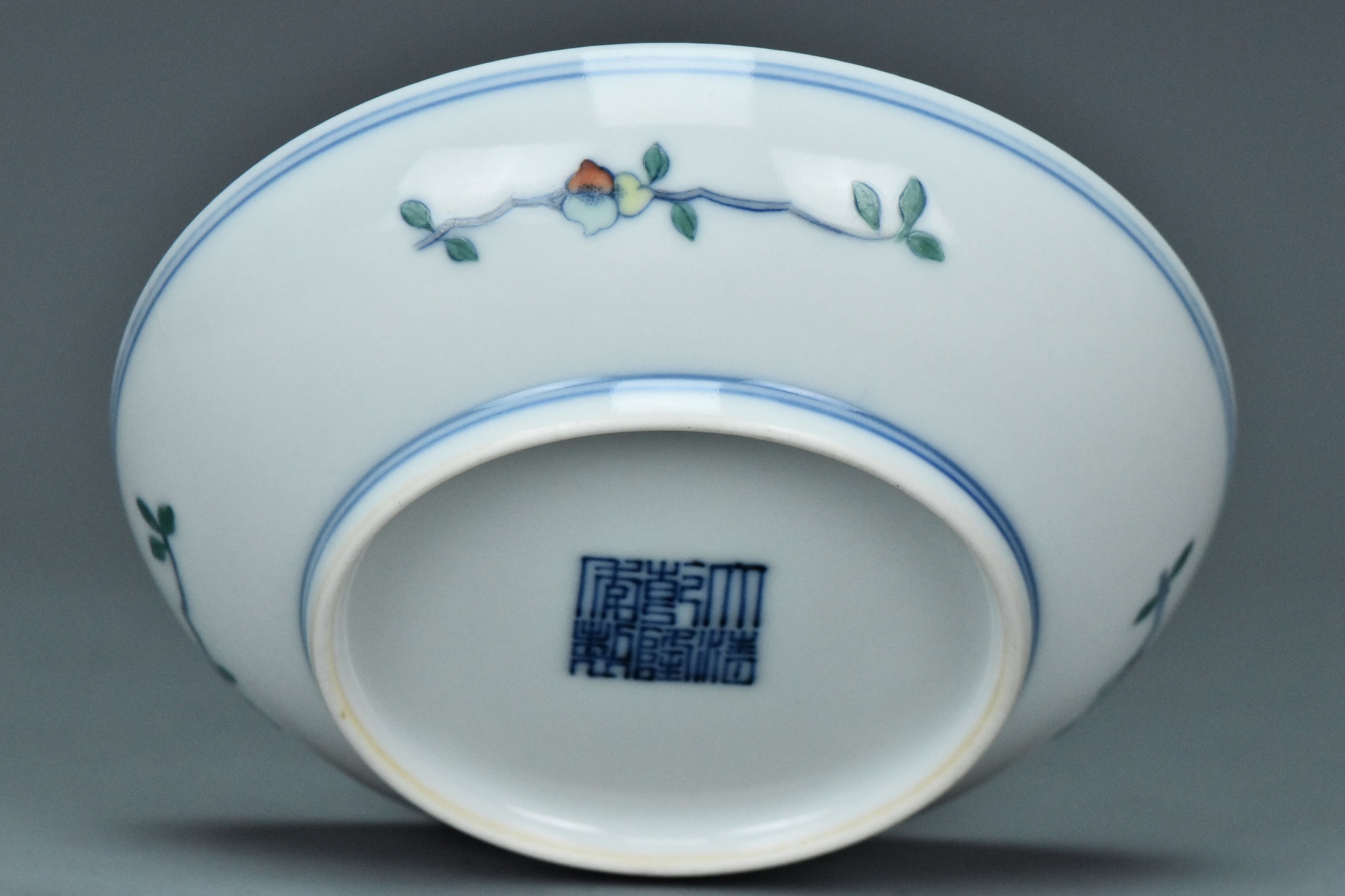 R290: Chinese Doucai Dish Qianlong Mark Qing Dynasty Style