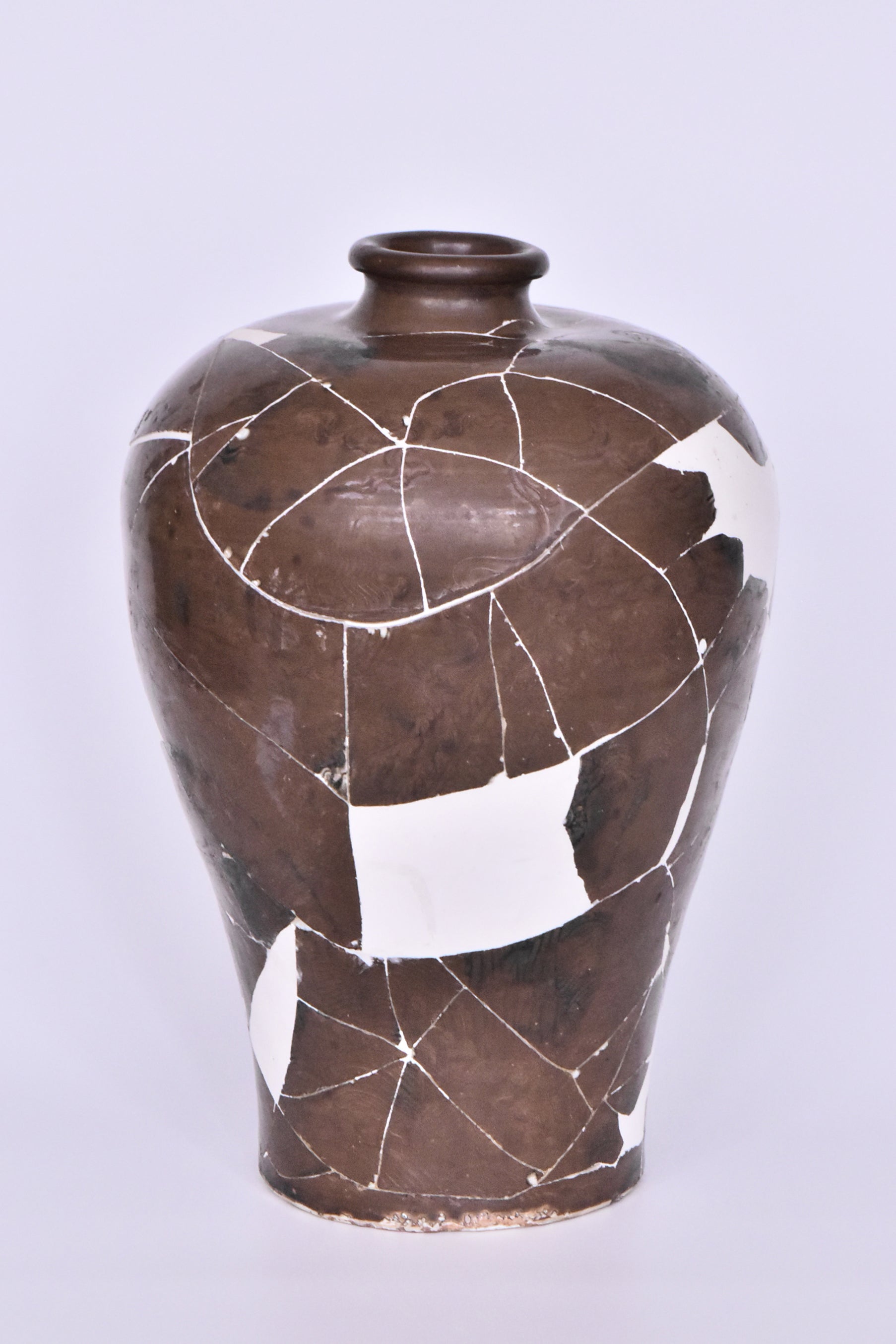 R291: Large Chinese Coffee Glazed Dragon Vase Ming Dynasty Yongle Style