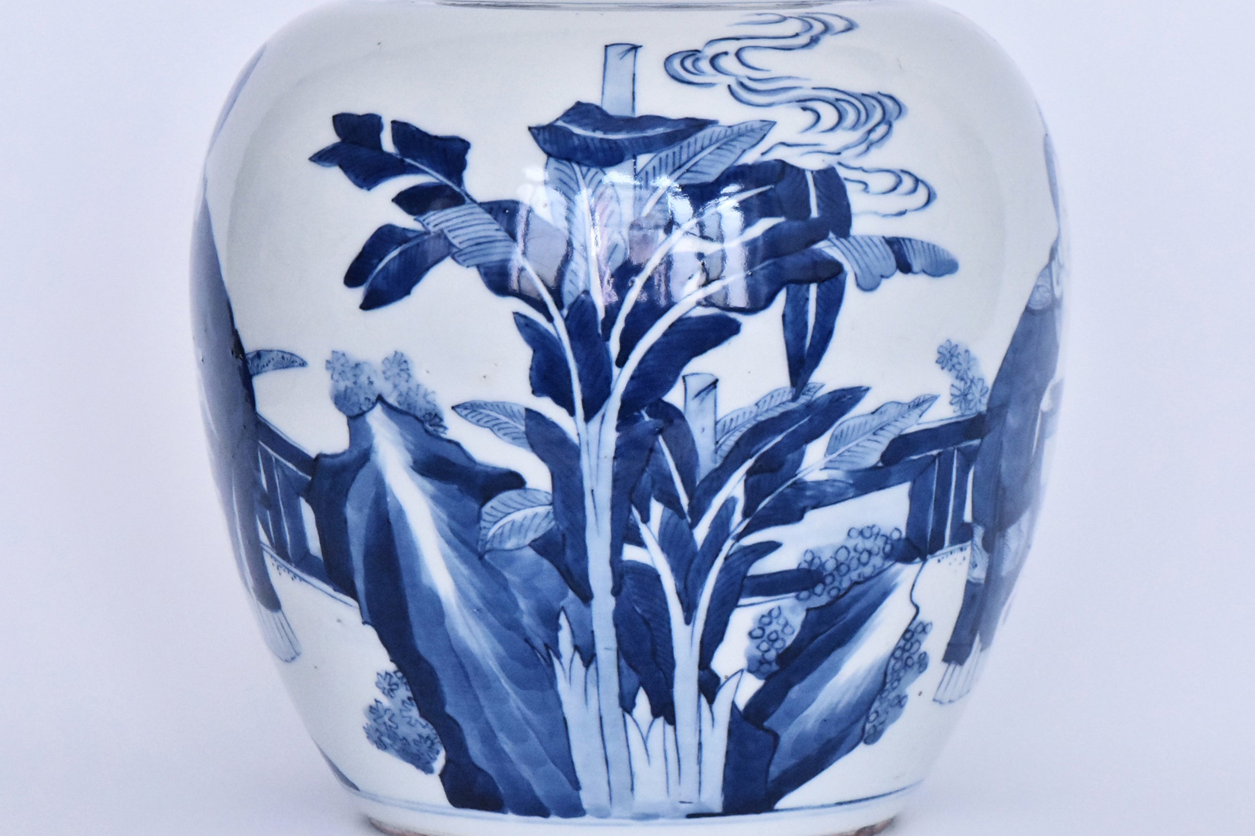 R381: Chinese Blue and White Jar Qing Kangxi Style
