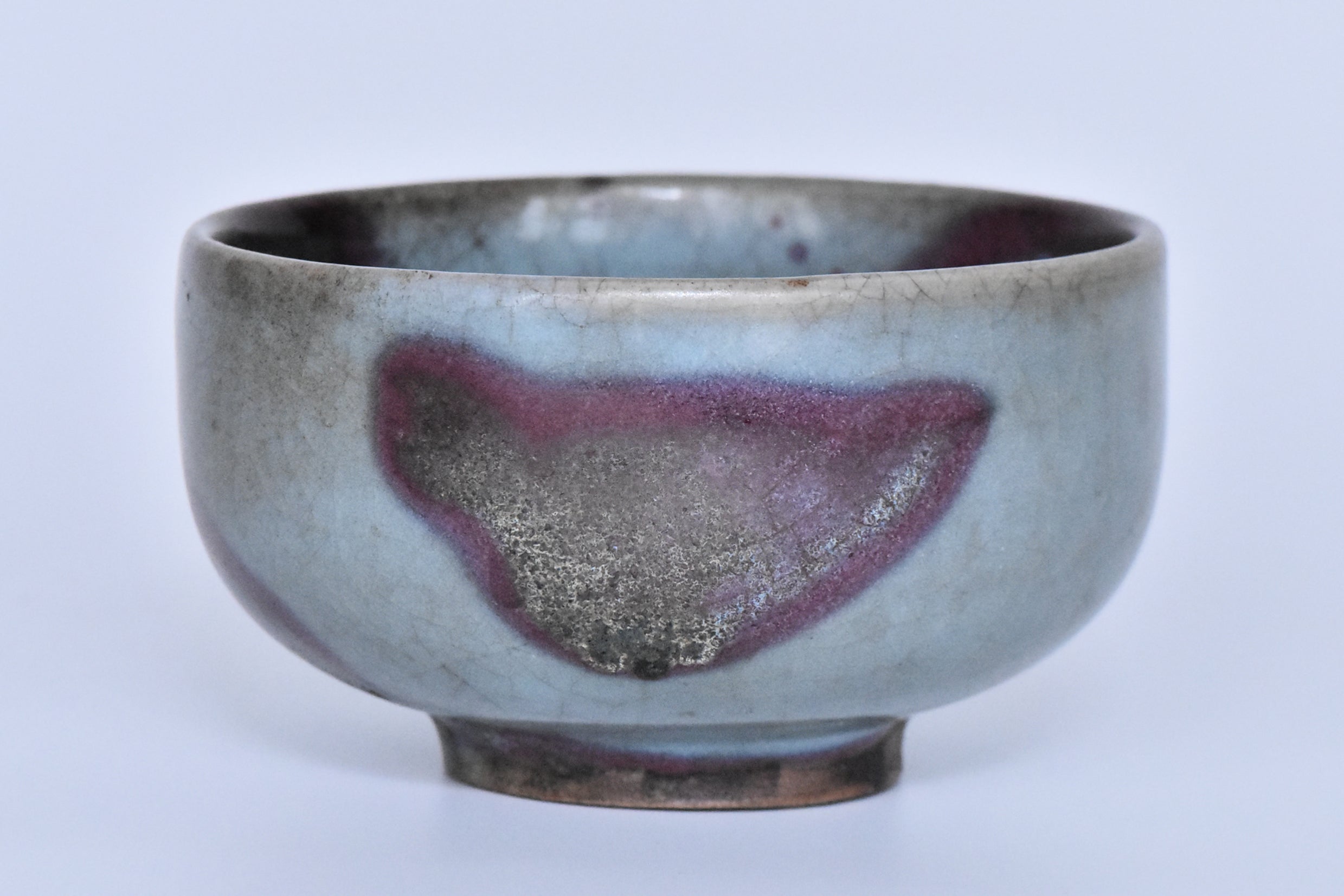 R457: Chinese Junyao Purple Splashed Bowl Song Dynasty Style