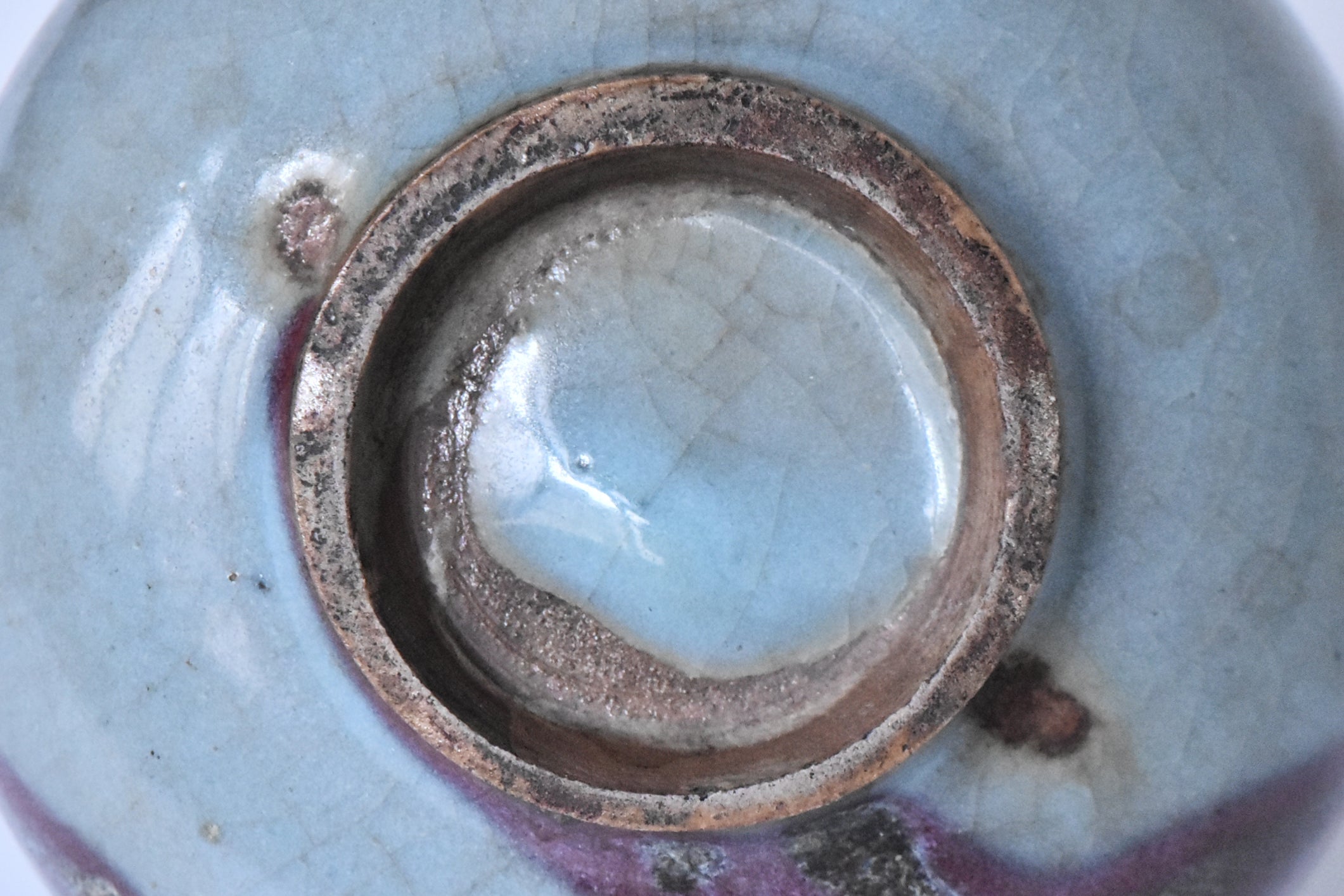 R457: Chinese Junyao Purple Splashed Bowl Song Dynasty Style