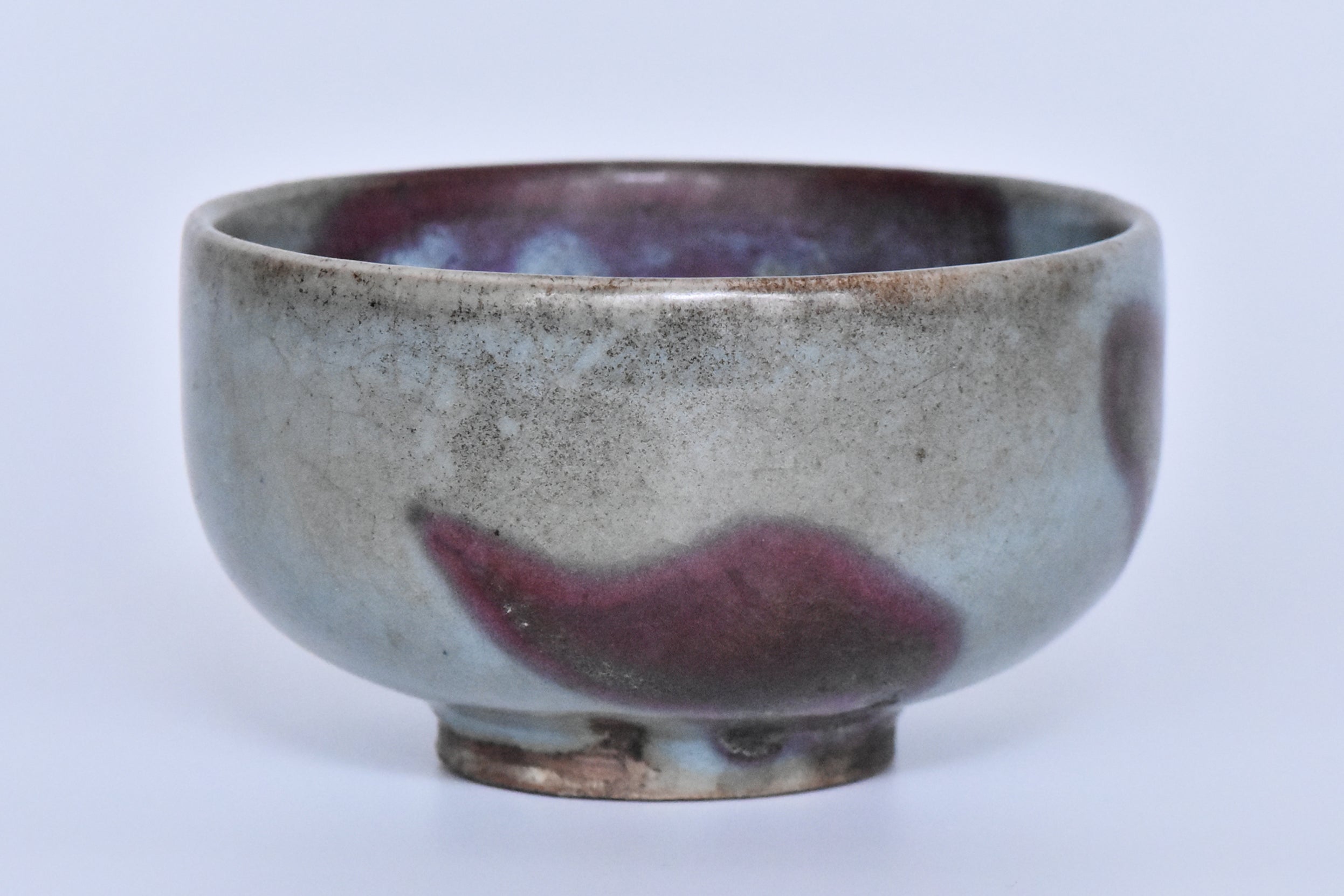 R457: Chinese Junyao Purple Splashed Bowl Song Dynasty Style