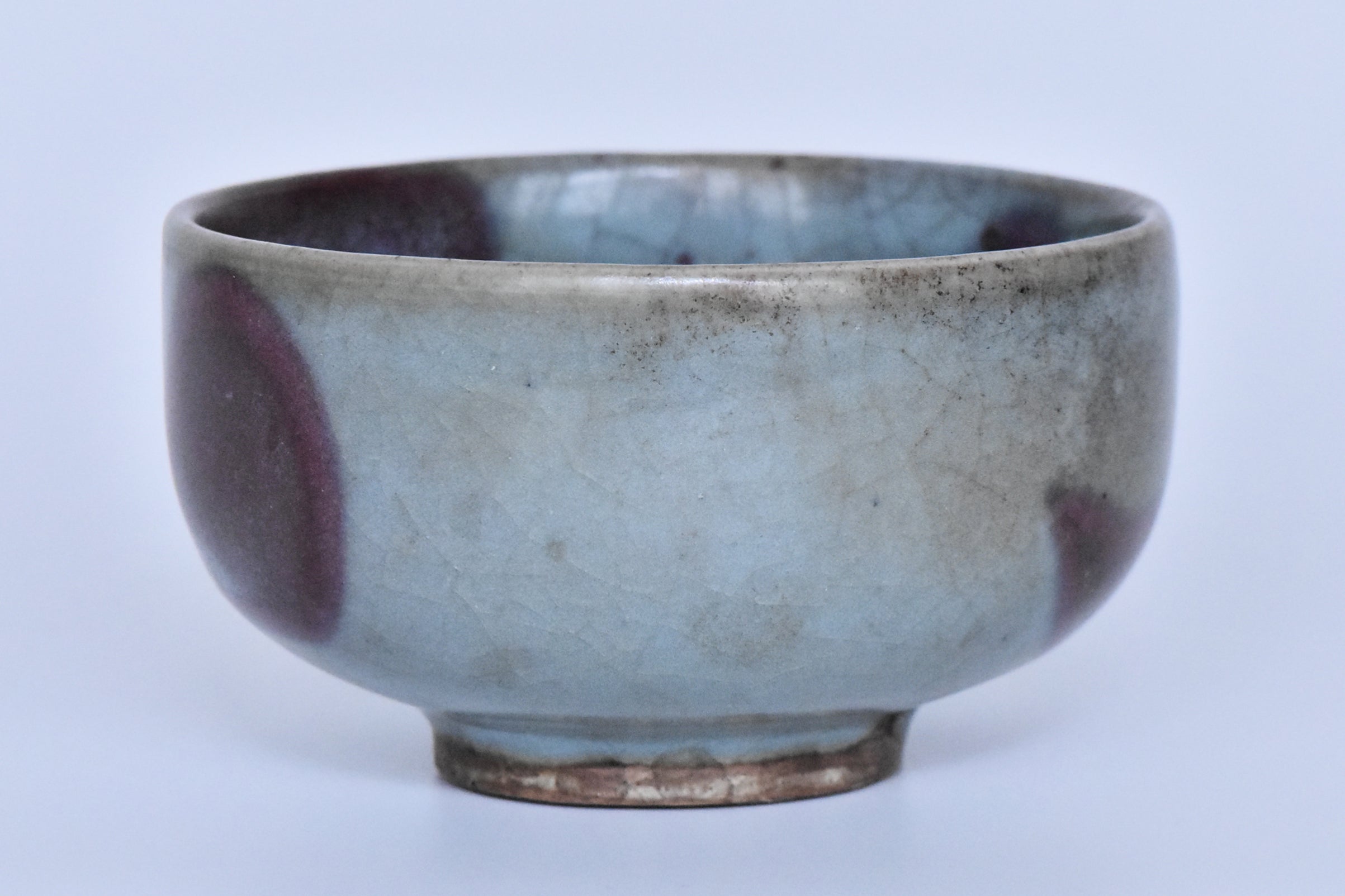 R457: Chinese Junyao Purple Splashed Bowl Song Dynasty Style