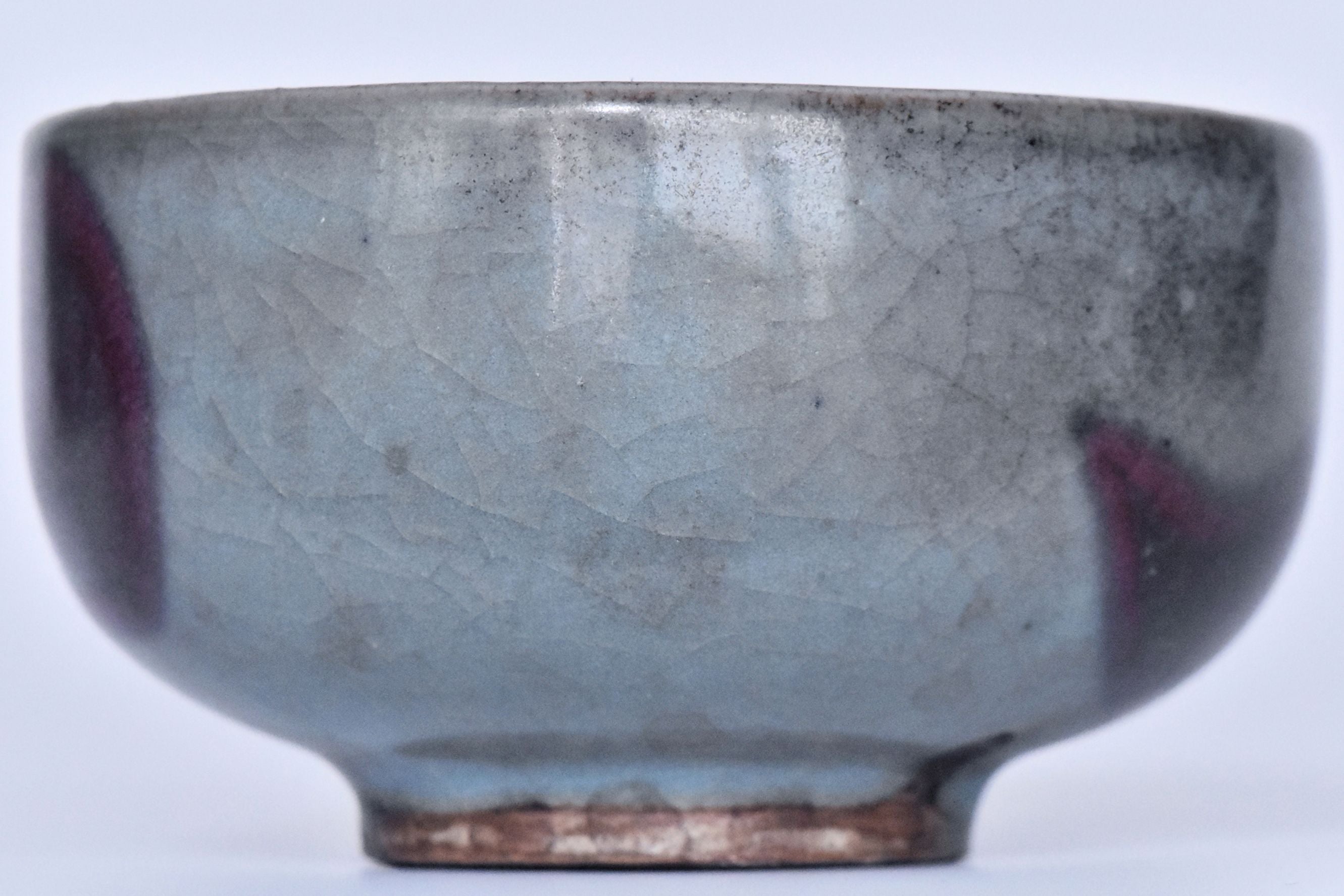 R457: Chinese Junyao Purple Splashed Bowl Song Dynasty Style