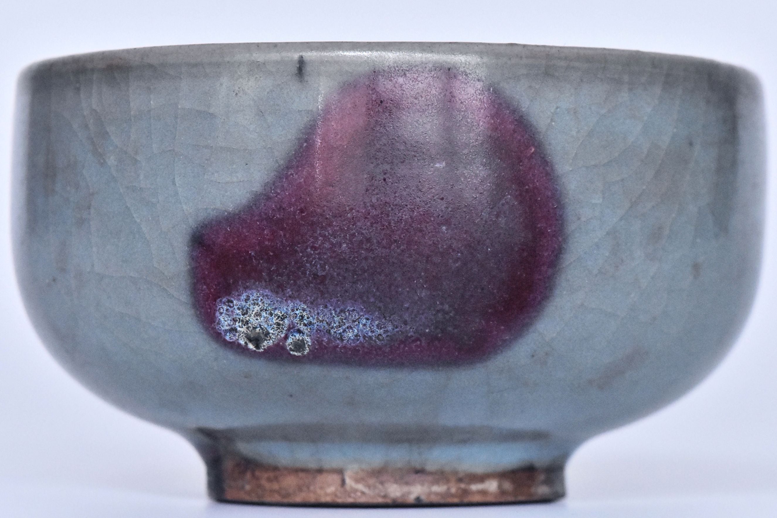 R457: Chinese Junyao Purple Splashed Bowl Song Dynasty Style