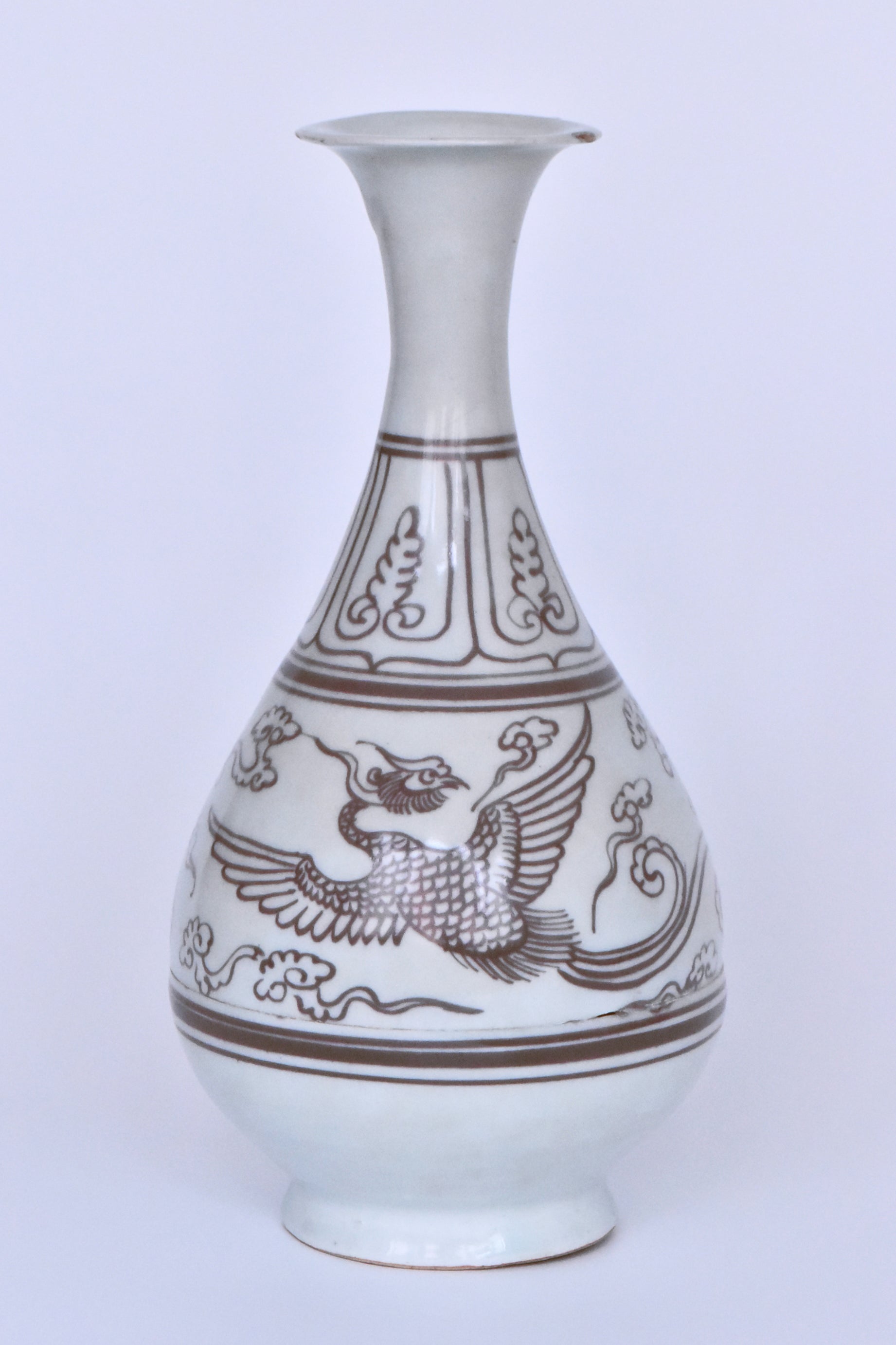 R502: Chinese Underglazed Red Vase Yuan Dynasty Style