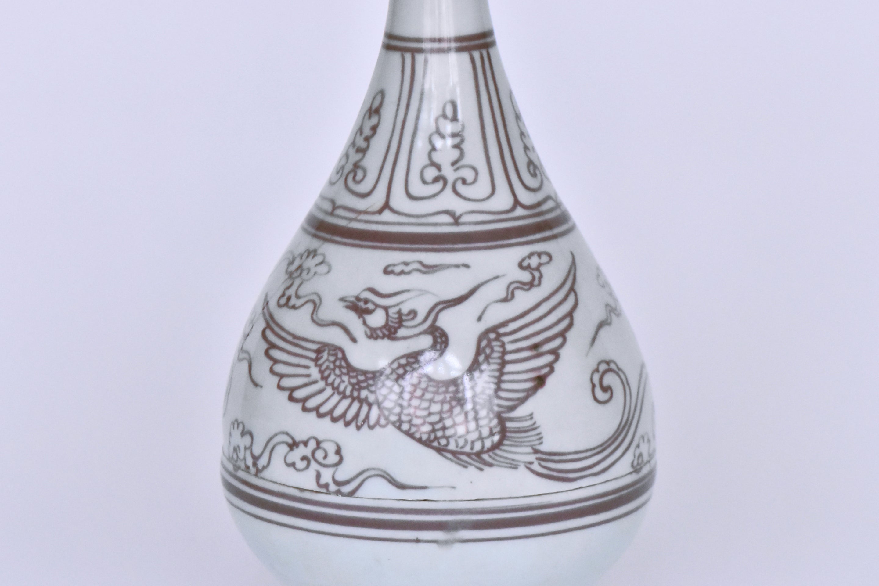 R502: Chinese Underglazed Red Vase Yuan Dynasty Style