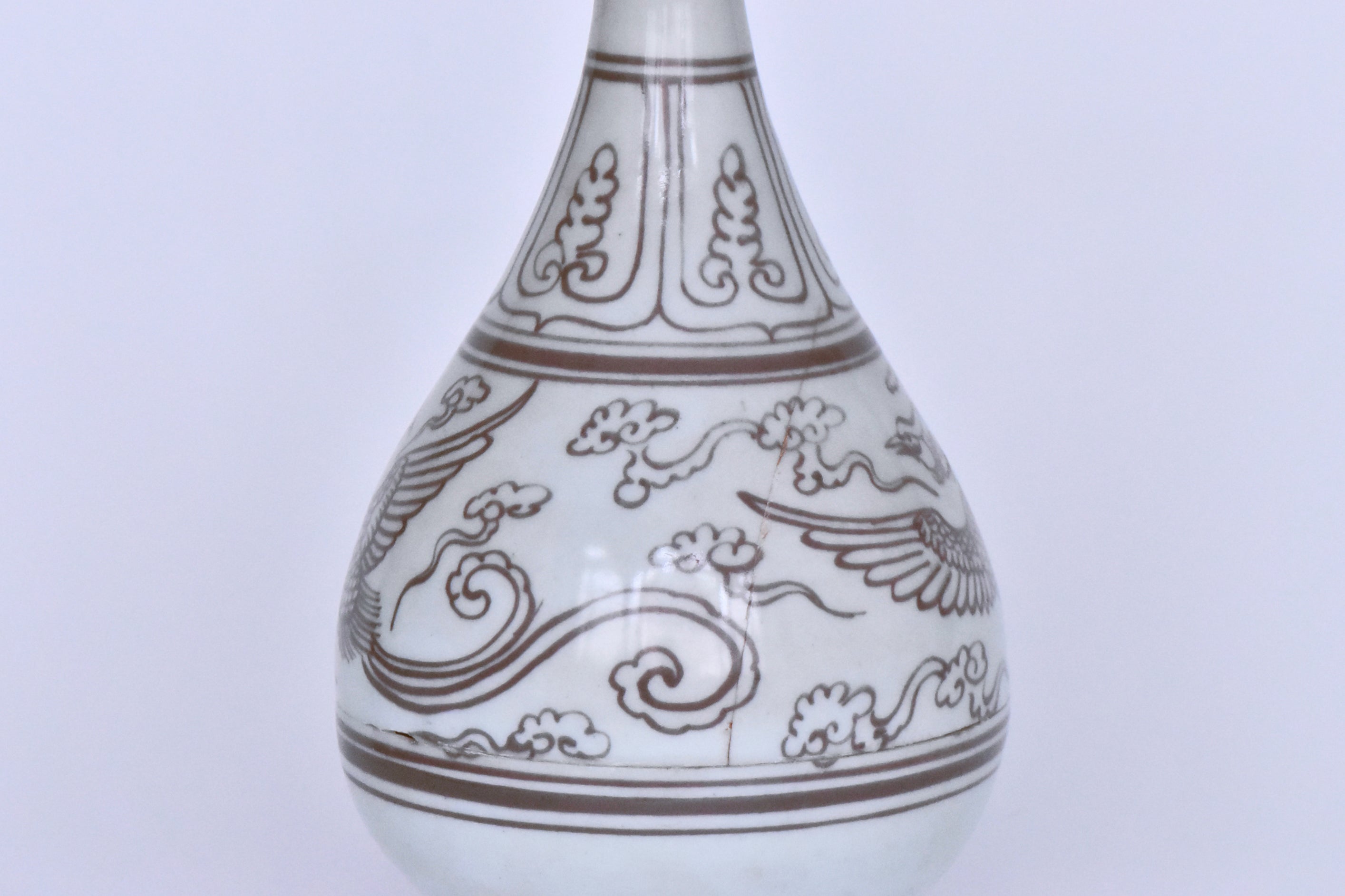 R502: Chinese Underglazed Red Vase Yuan Dynasty Style