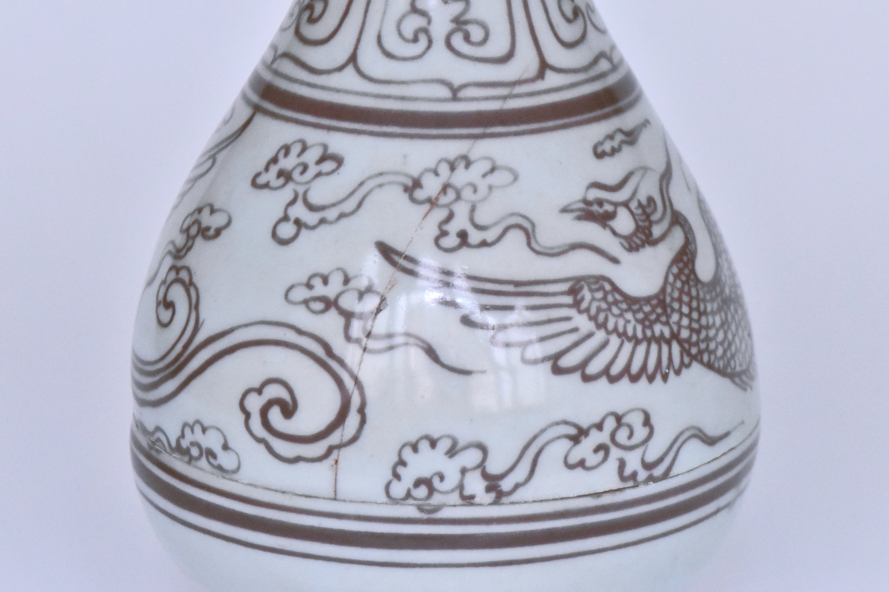 R502: Chinese Underglazed Red Vase Yuan Dynasty Style