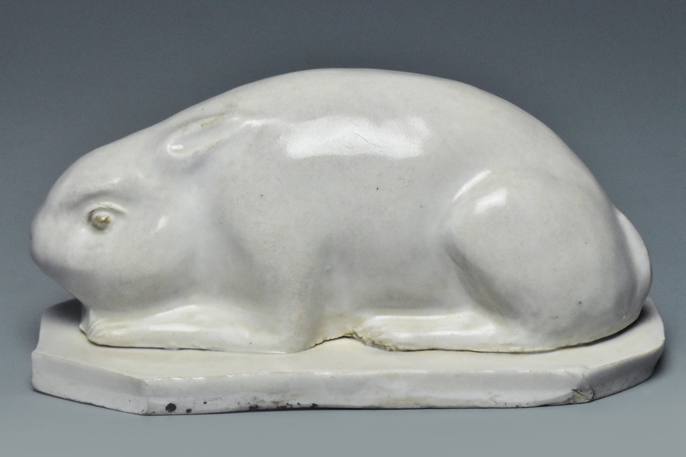 R019: A CHINESE SONG DYNASTY STYLE WHITE GLAZED RABBIT