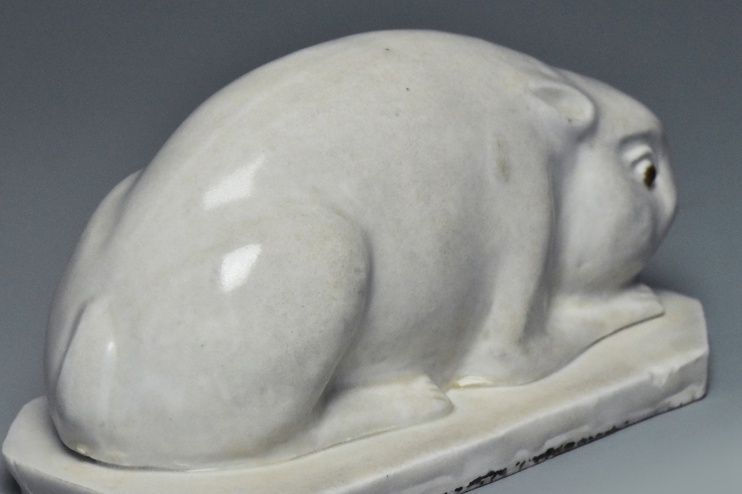 R019: A CHINESE SONG DYNASTY STYLE WHITE GLAZED RABBIT