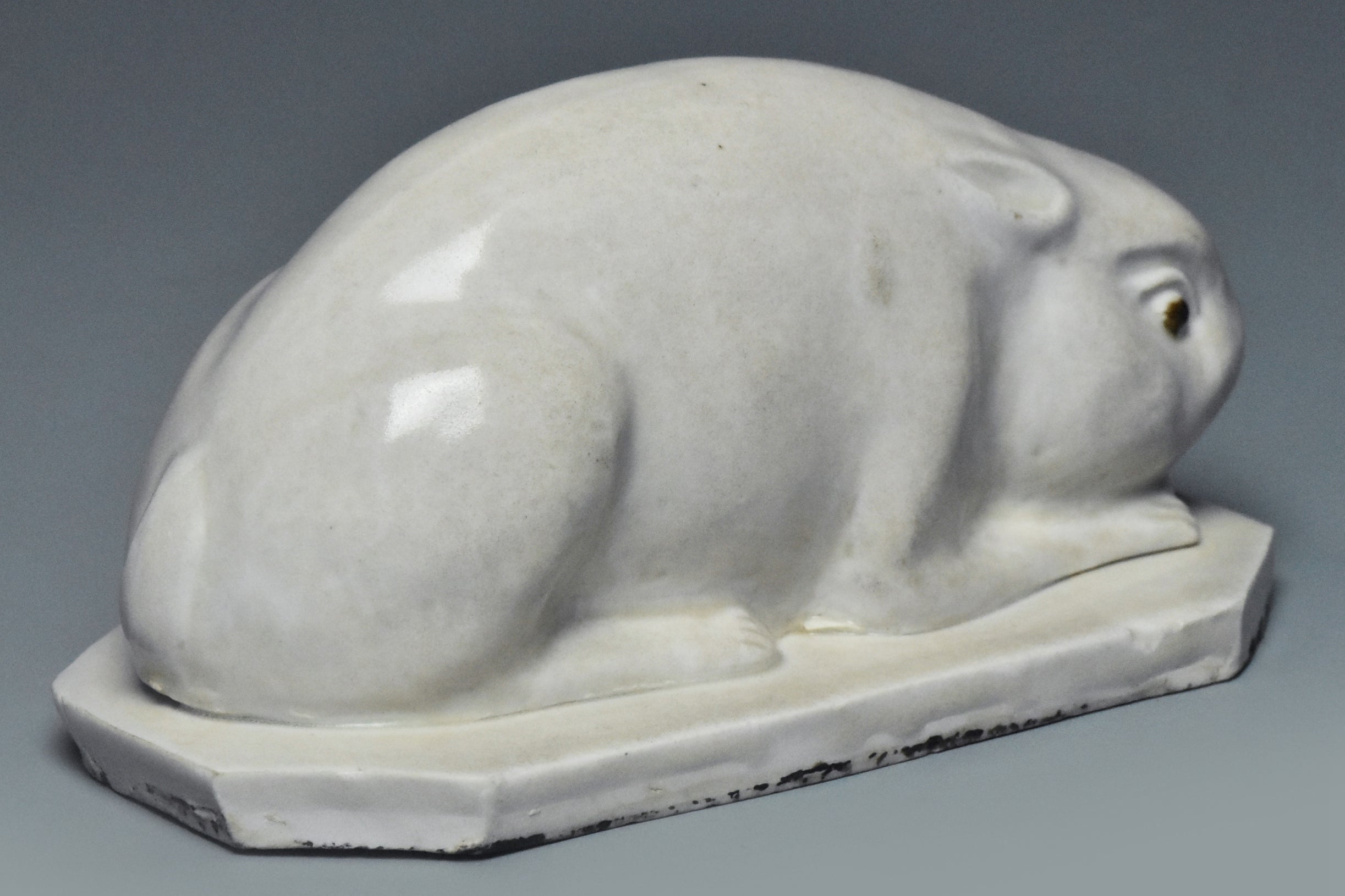 R019: A CHINESE SONG DYNASTY STYLE WHITE GLAZED RABBIT