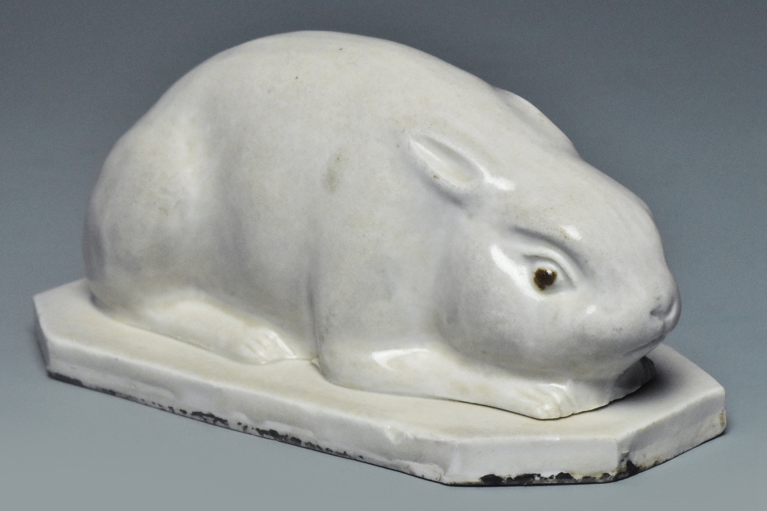 R019: A CHINESE SONG DYNASTY STYLE WHITE GLAZED RABBIT