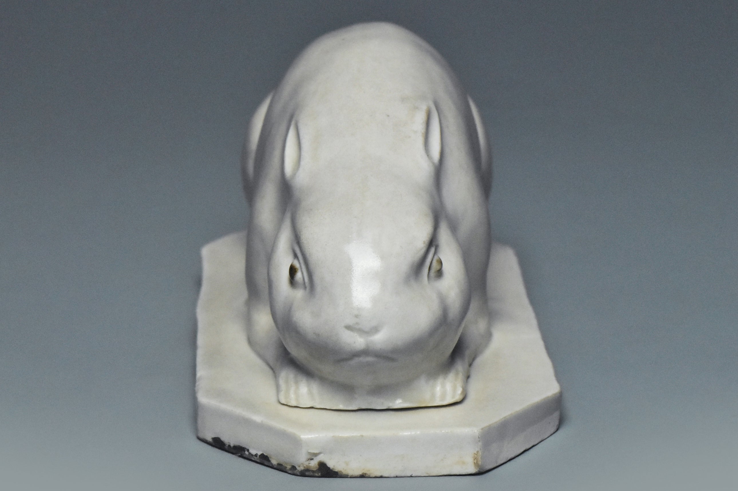 R019: A CHINESE SONG DYNASTY STYLE WHITE GLAZED RABBIT