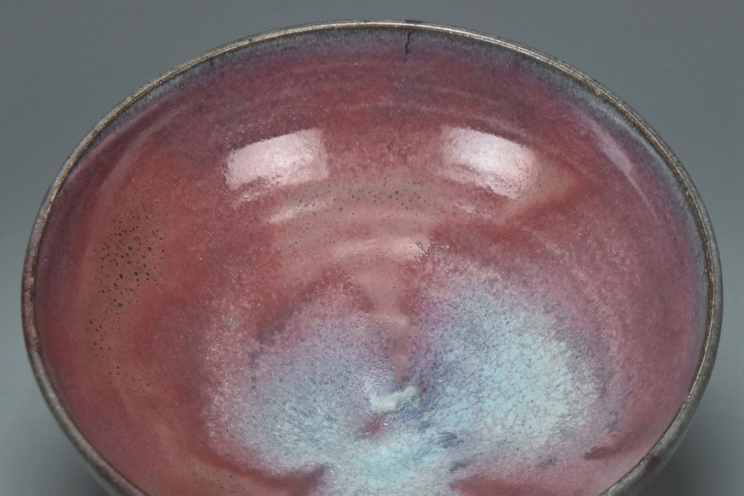 R021: A YUAN DYNASTY STYLE JUNYAO PURPLE SPLASHED BOWL