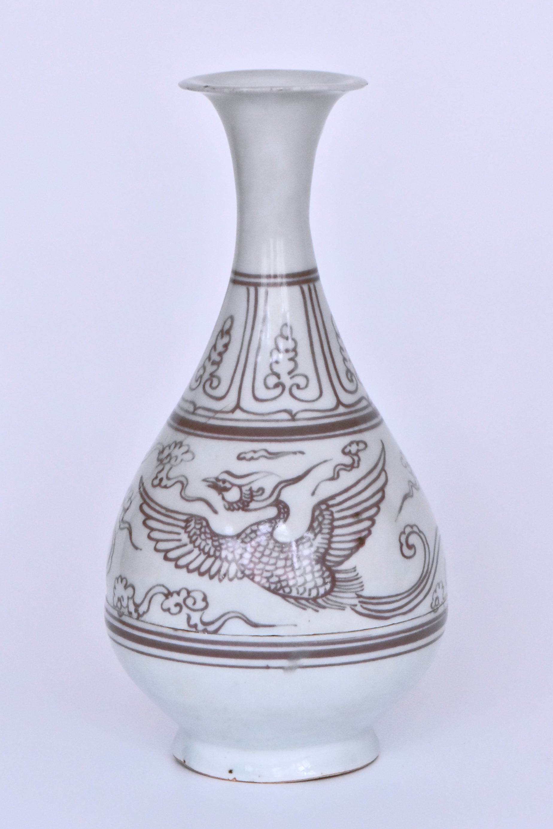 R502: Chinese Underglazed Red Vase Yuan Dynasty Style